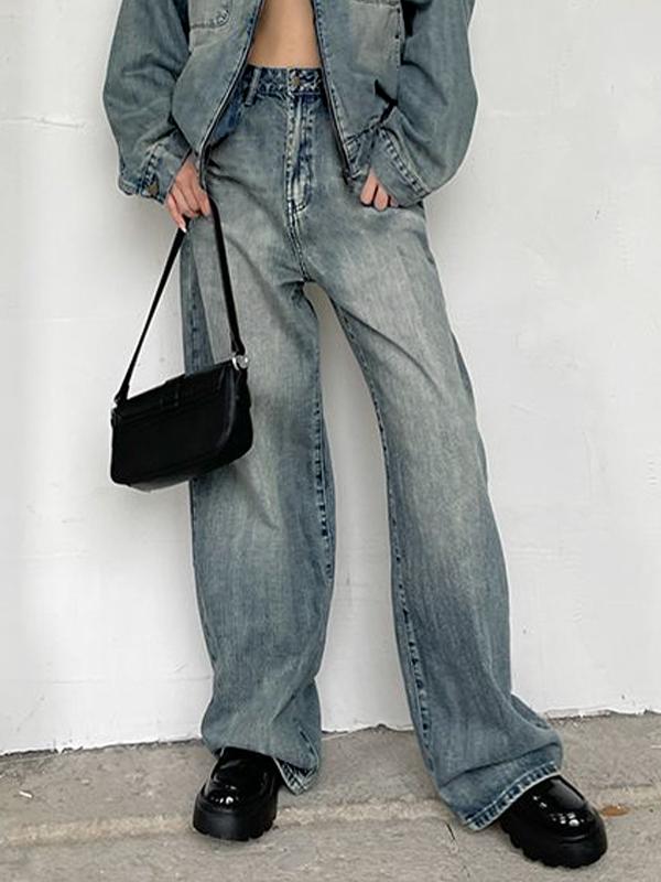 Versatile Distressed High Rise Boyfriend Jeans Product Image