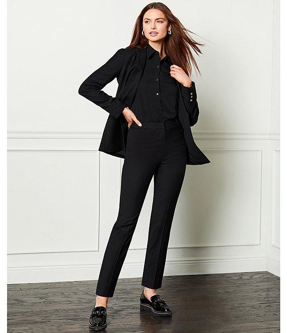 Alex Marie Piper Lightweight Soft Crepe de Chine Point Collar Long Sleeve Button Front Top Product Image