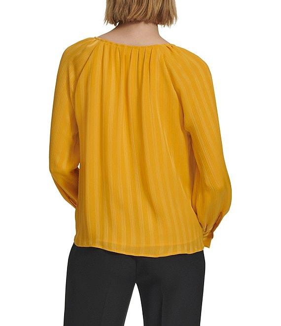 Calvin Klein V Neckline Long Sleeve Blouse Product Image