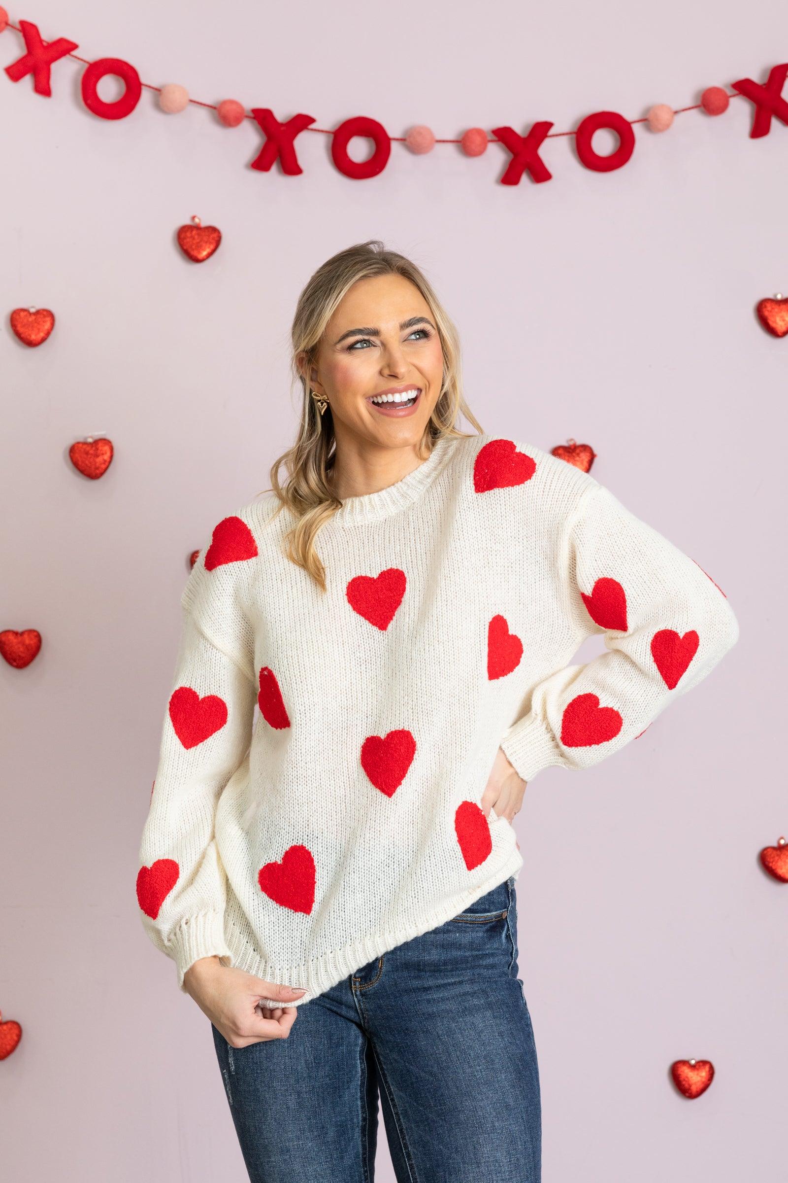 Heart Patch Pattern Sweater Product Image