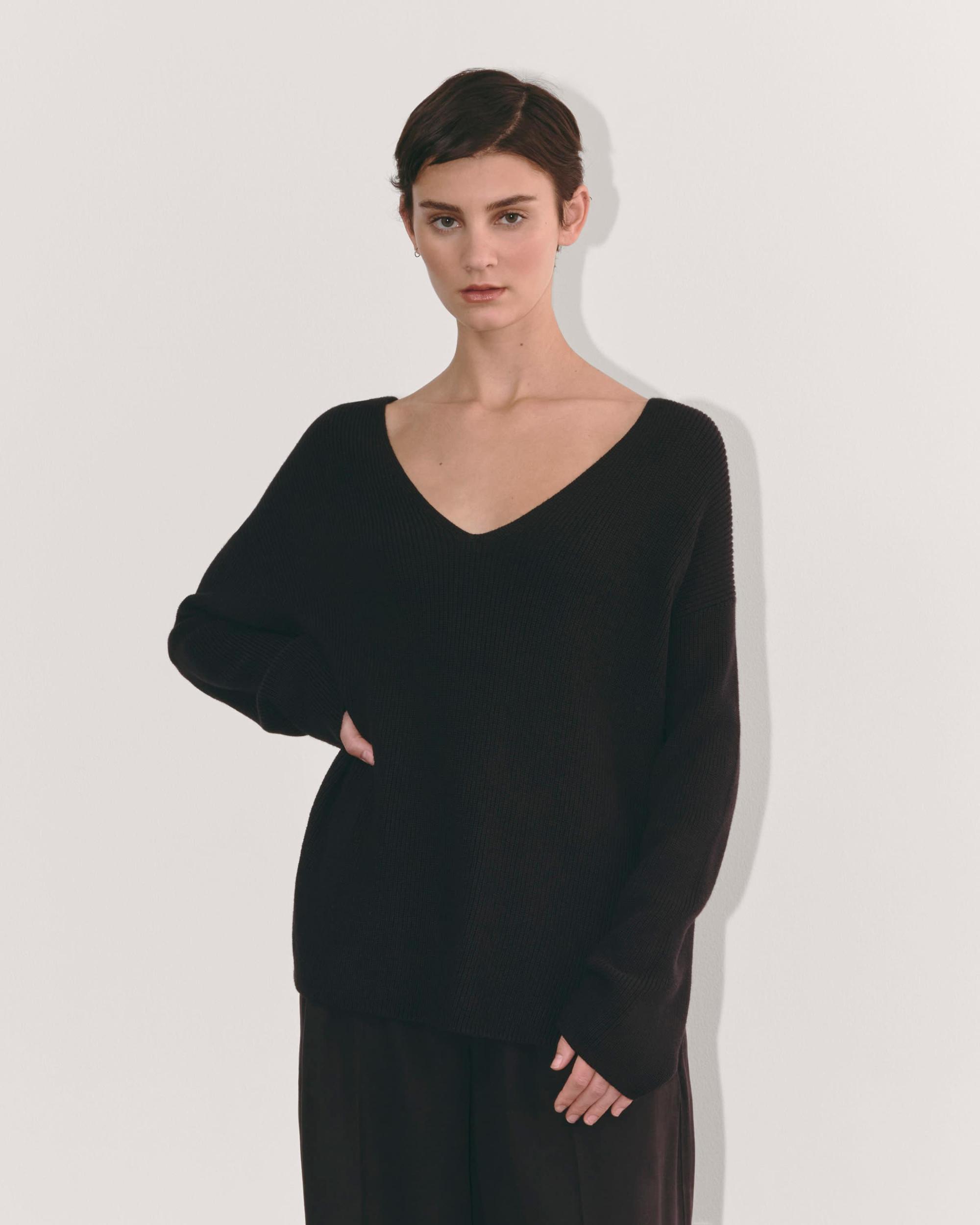 Womens Slouchy V-Neck in Everyday Cotton T-Shirt by Everlane Product Image