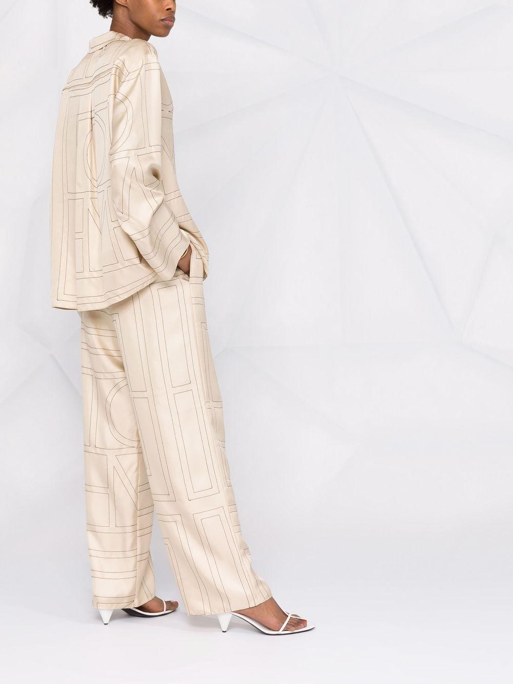 monogram silk pyjama trousers Product Image