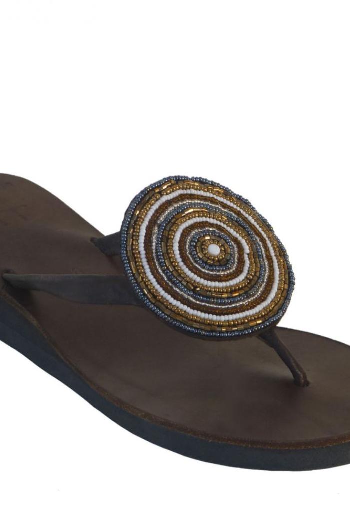 Medallion Bronze Sandals Product Image