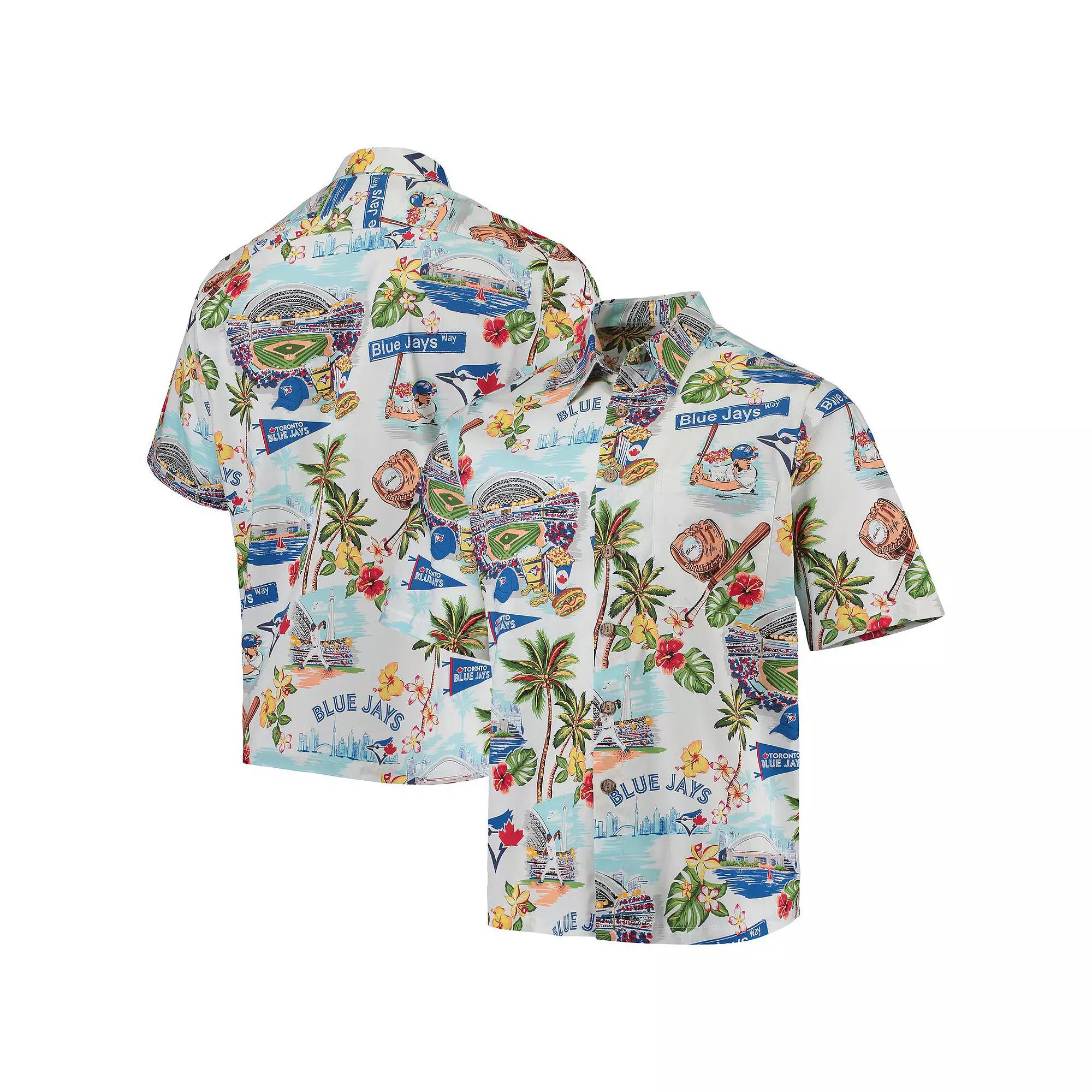 Men's Reyn Spooner White Toronto Blue Jays Scenic Button-Up Shirt,  Product Image