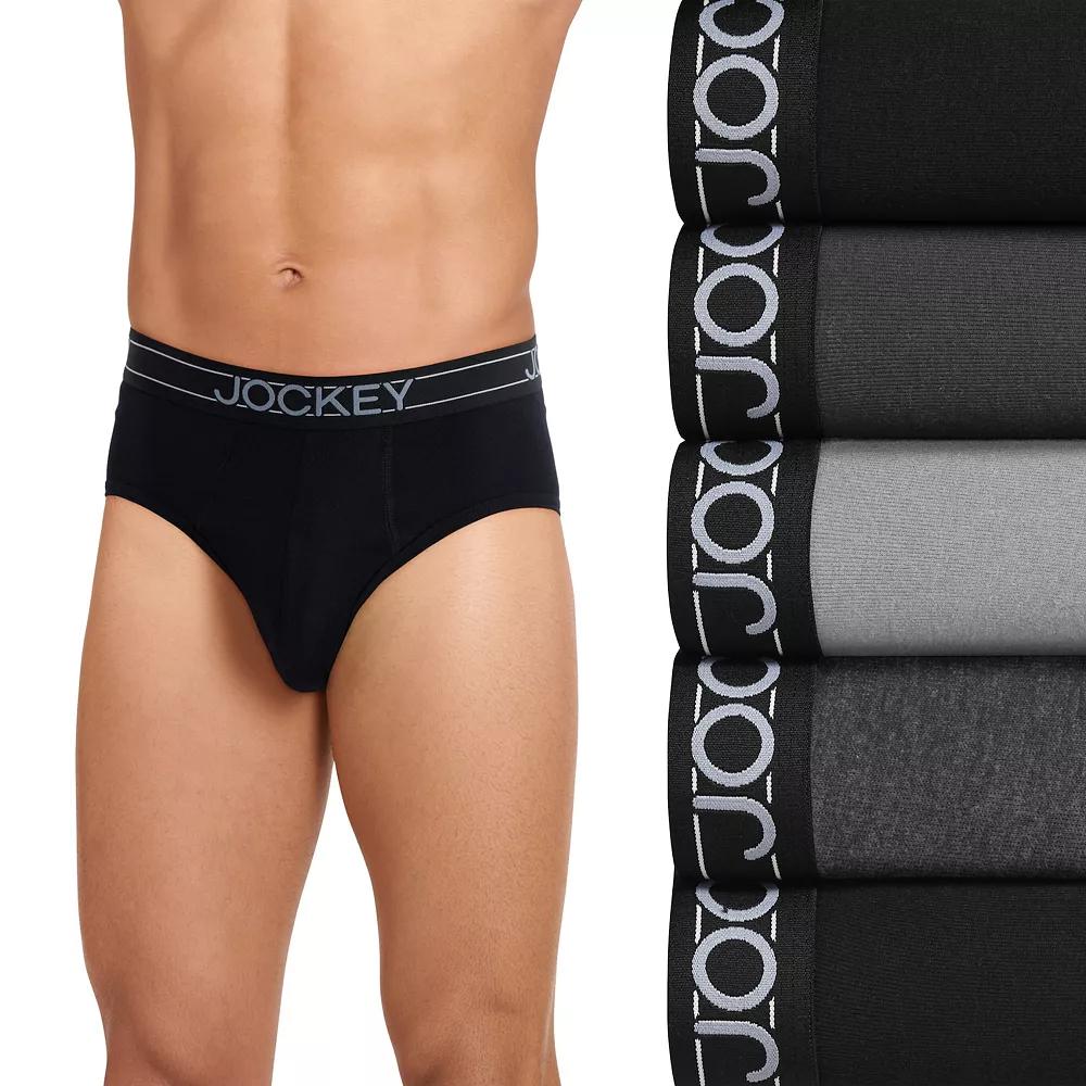 Men's Jockey® 5-Pack Lightweight Cotton Blend Brief,  Product Image