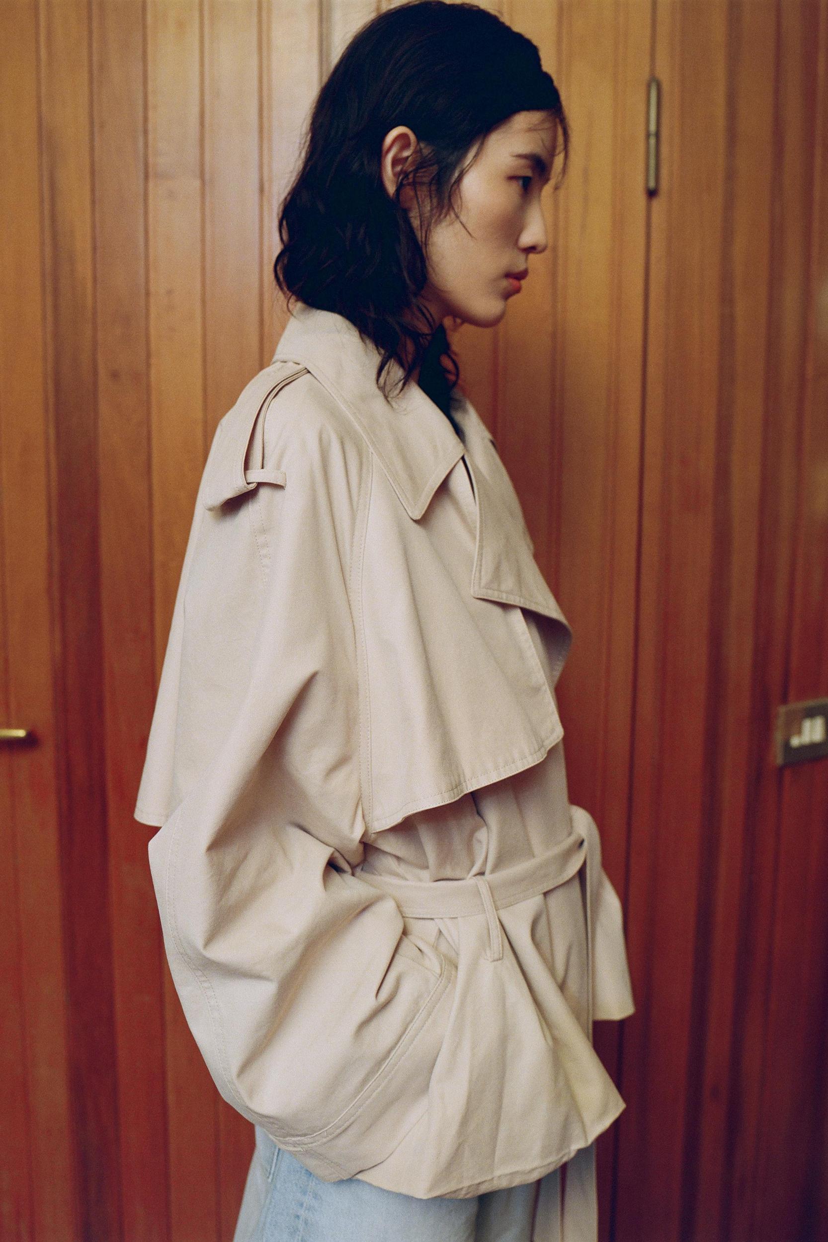 SHORT BELTED TRENCH COAT Product Image