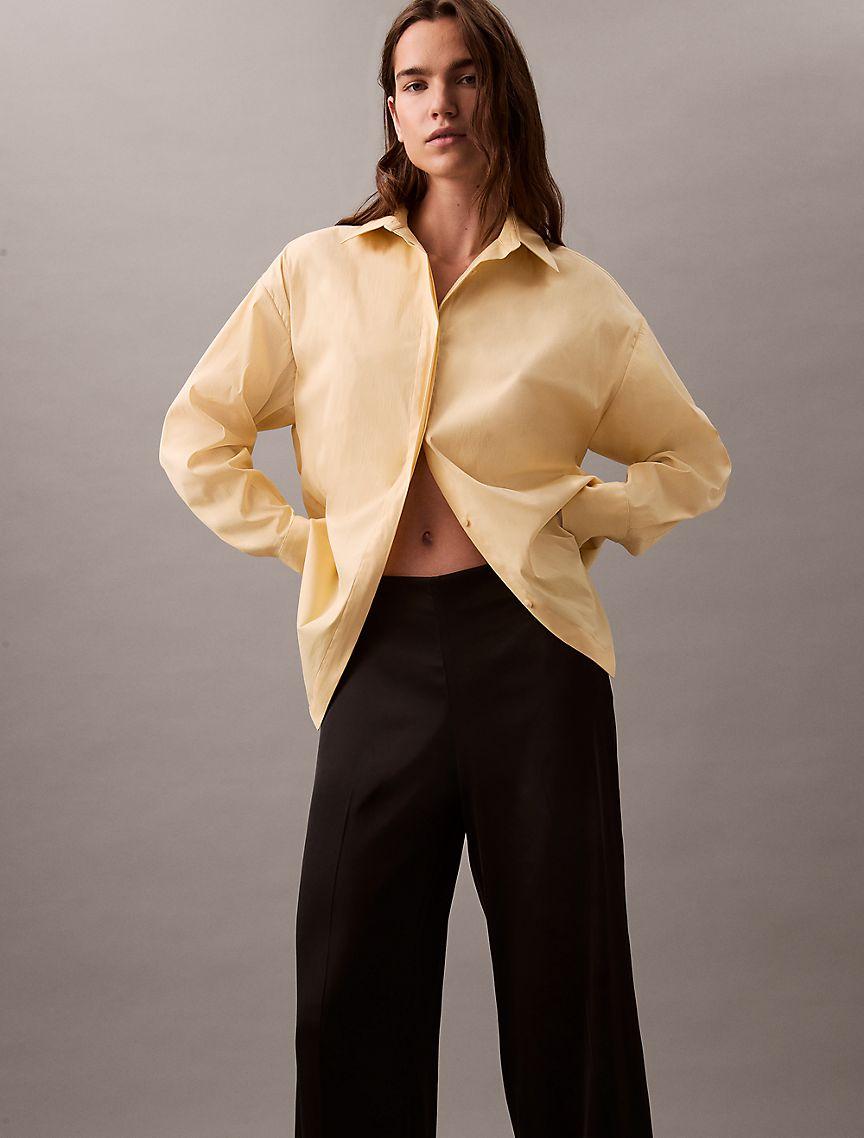 Satin Stretch Wide Leg Pants Product Image