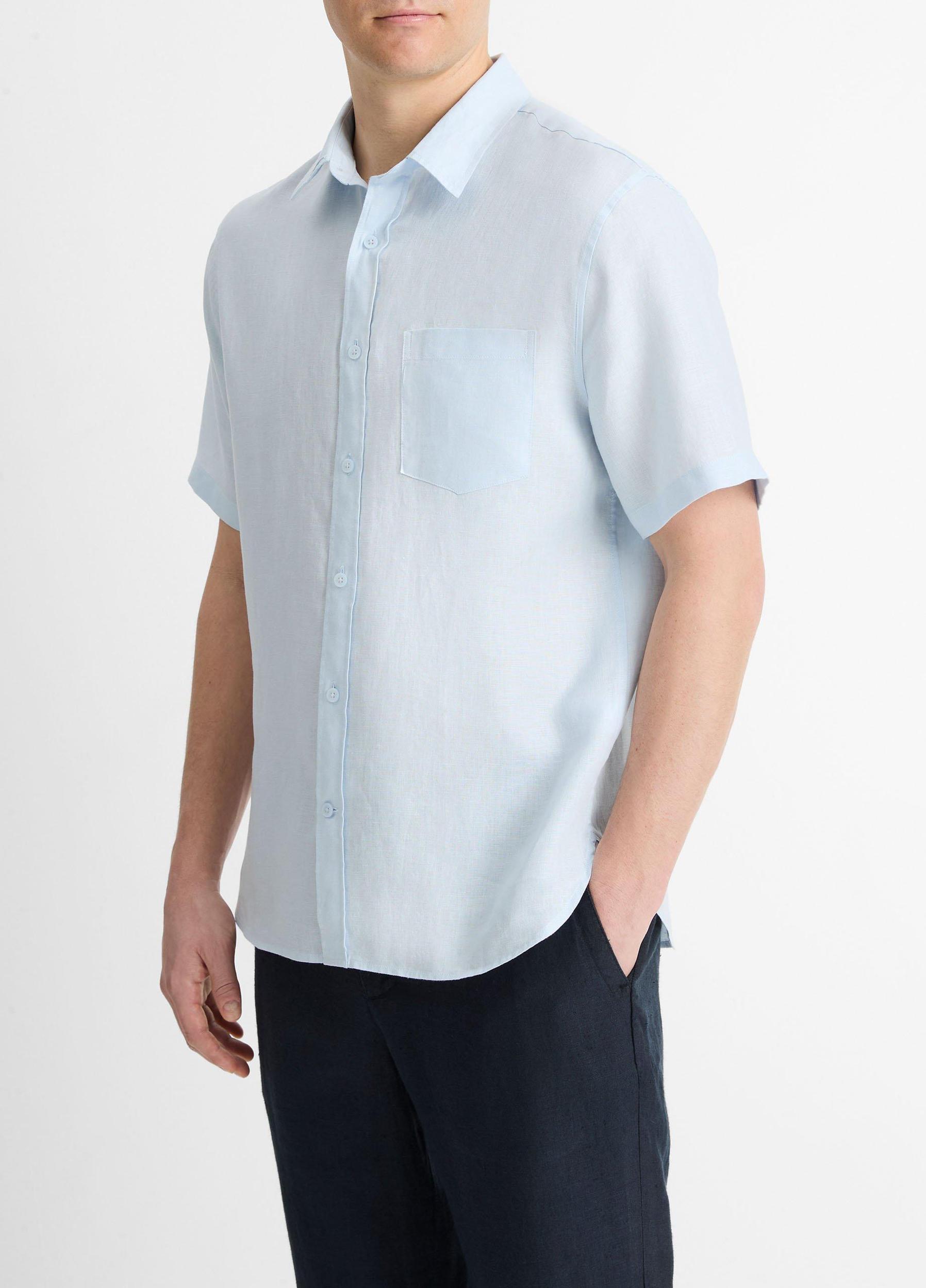 Linen Short-Sleeve Shirt Product Image