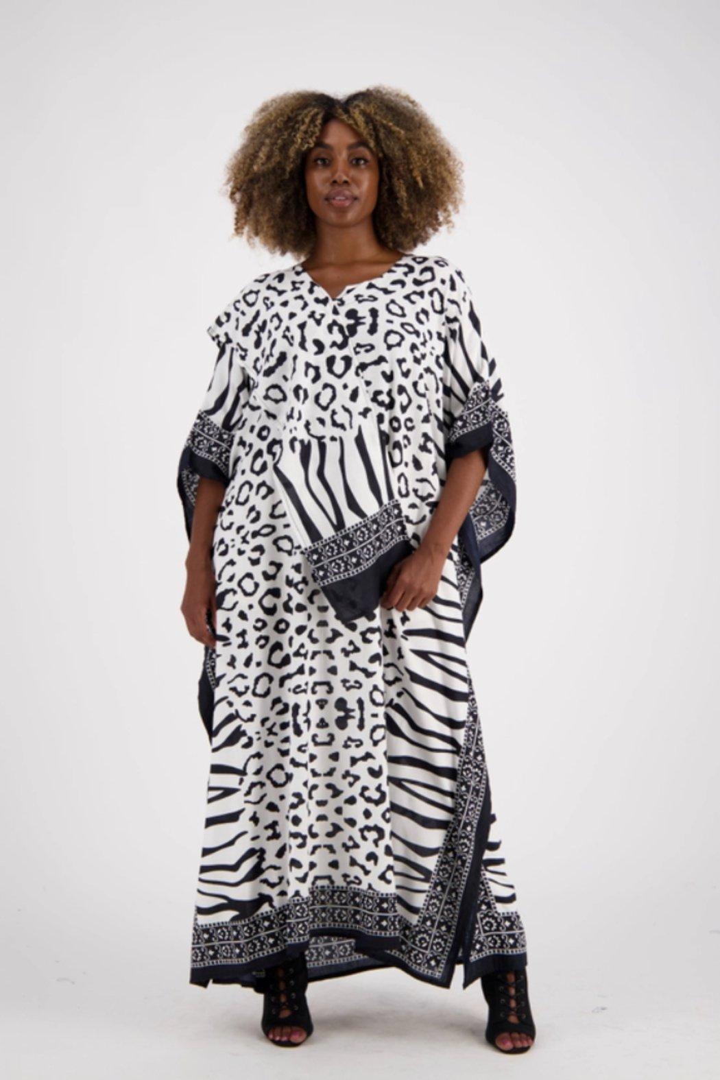 Zebra Print Kaftan On The Wild Side Product Image