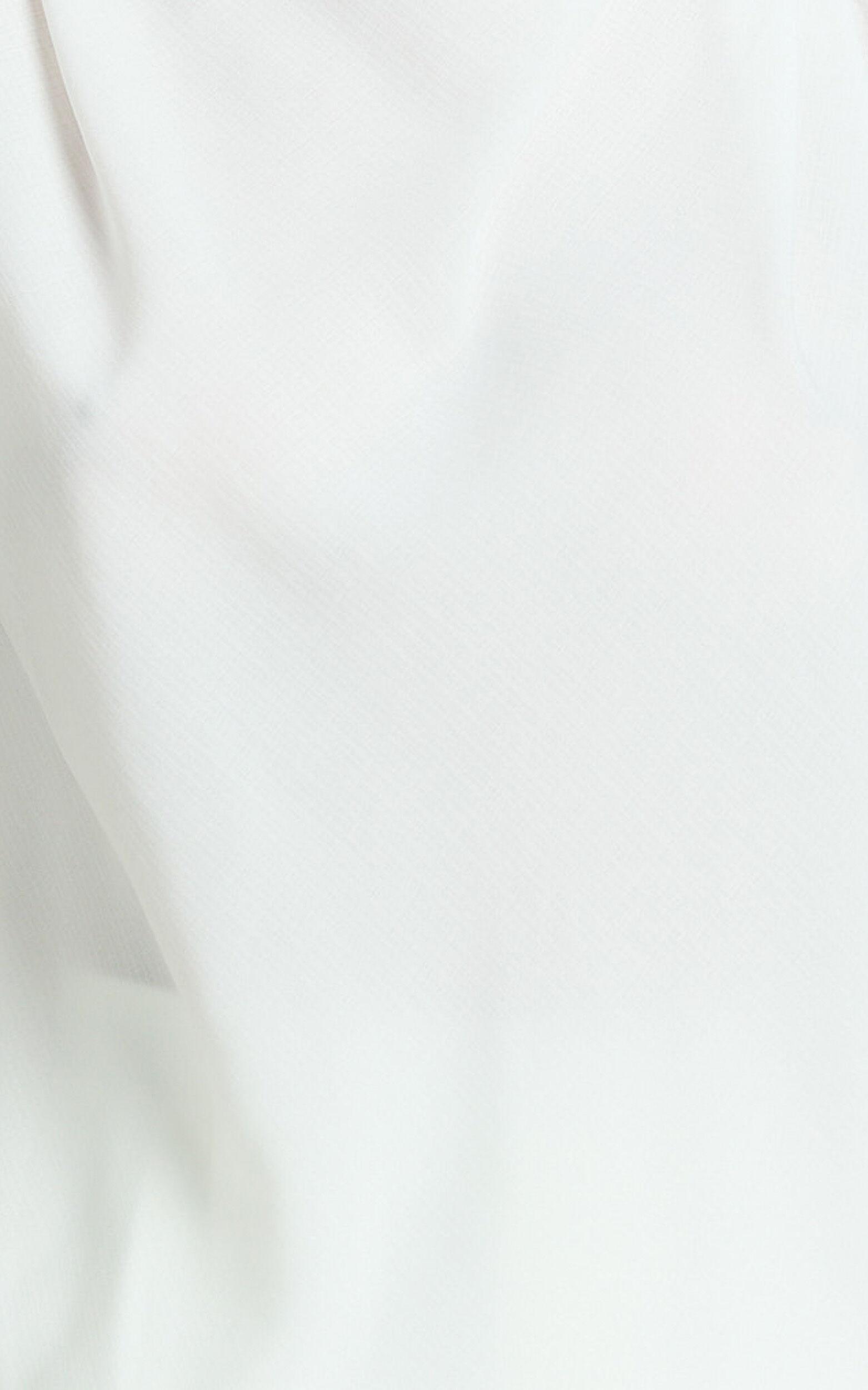 Arianae Top - High Neck Top in White Product Image