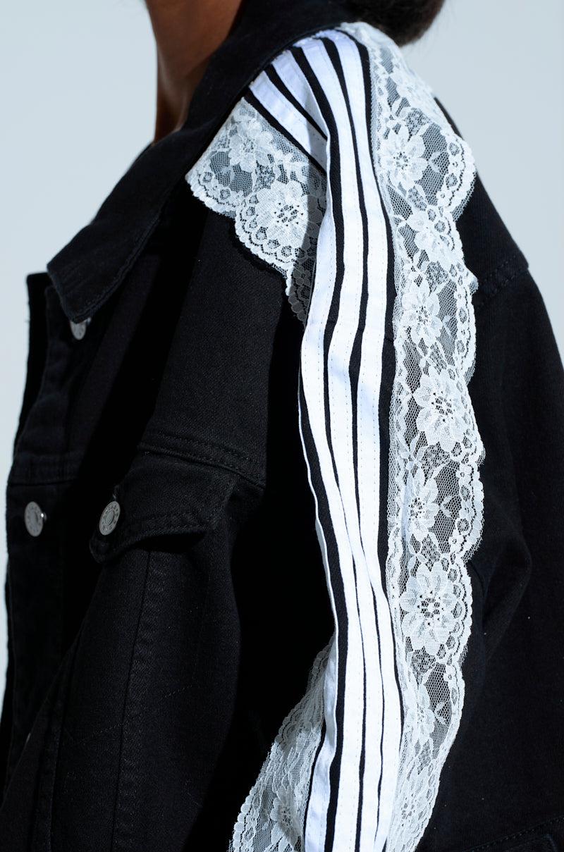 DYLAN LACE DETAIL DENIM JACKET Product Image