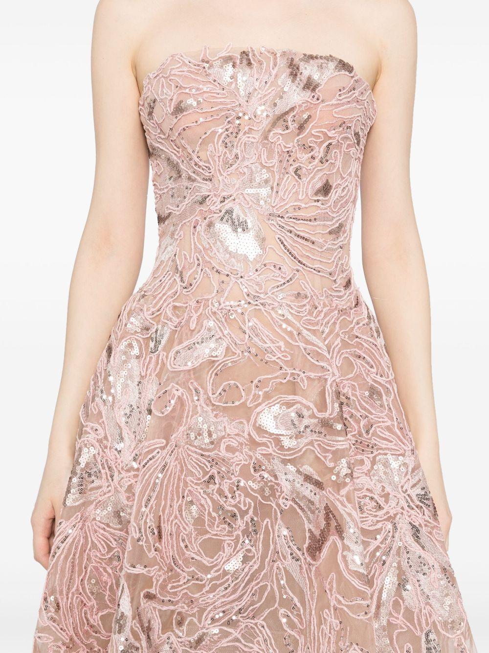 embroidered high-low dress Product Image