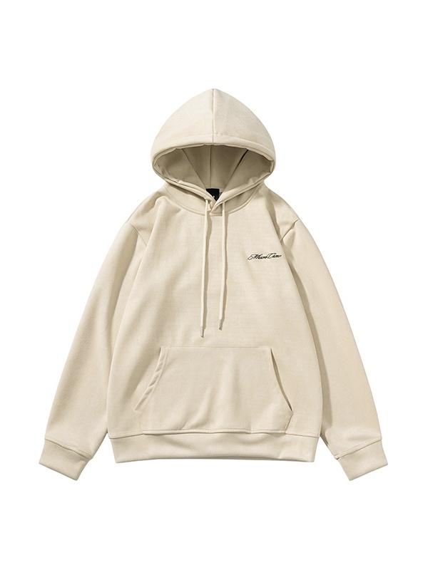 Men's Embroidery Drop Shoulder Oversized Hoodie Product Image