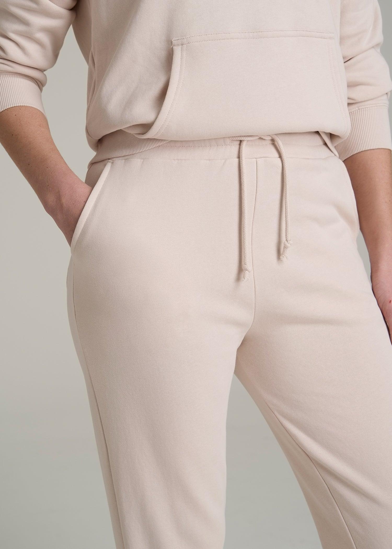 Wearever Fleece Slim Fit High-Waisted Women's Sweatpants for Tall Women in Shell Female Product Image