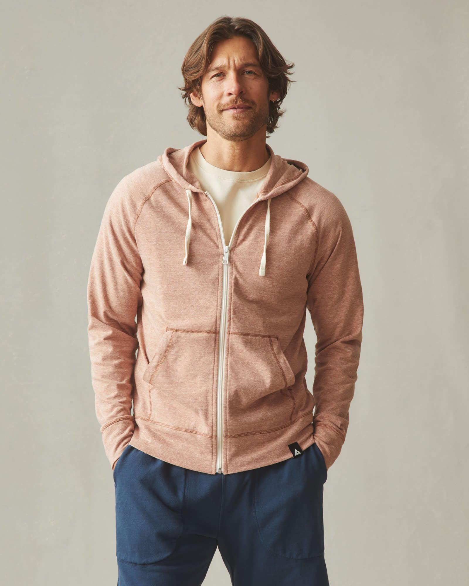 Men's Lightweight Full Zip - Canyon Clay Heather Product Image