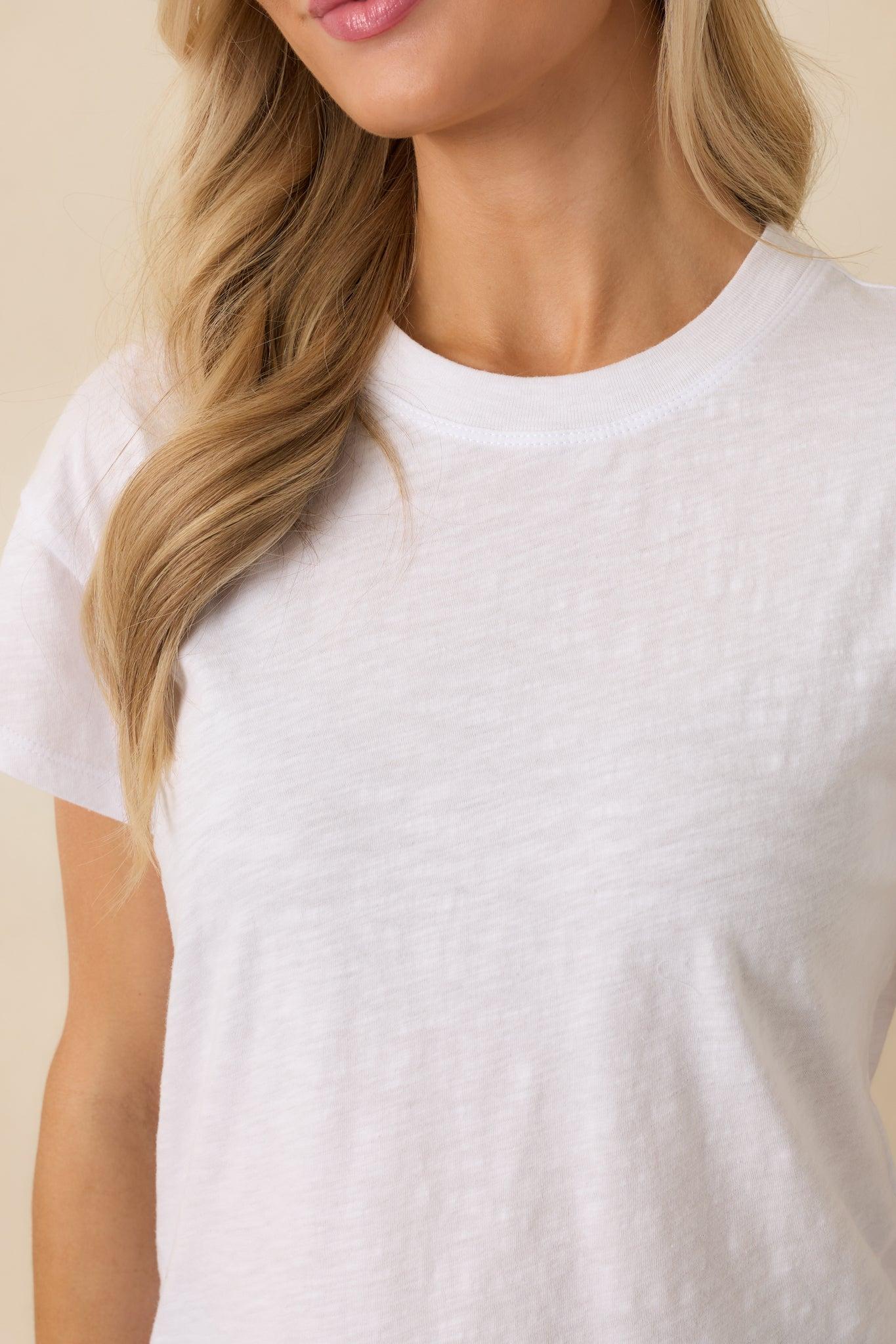 Z Supply White Cotton Foundation Premium Slub Tee Product Image