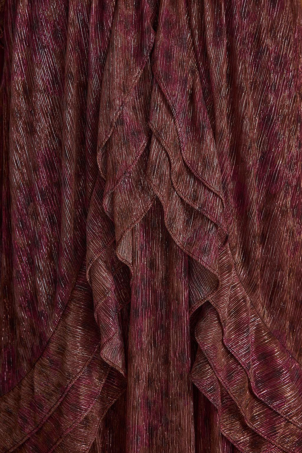 Golden Hour Raspberry Ruffle Mini Dress Product Image