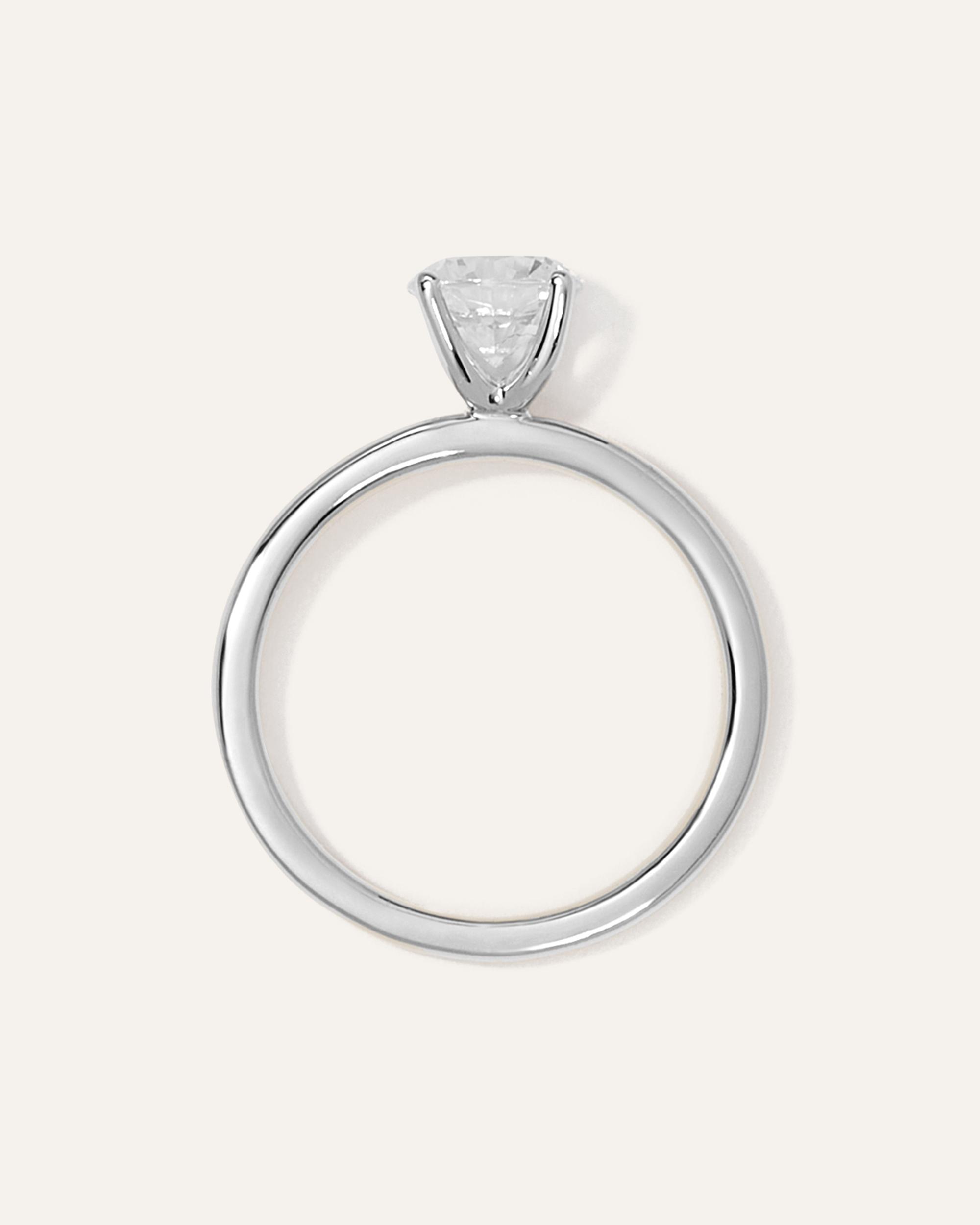 Quince | Women's Lab Grown Diamond Round Comfort Fit Engagement Ring Product Image