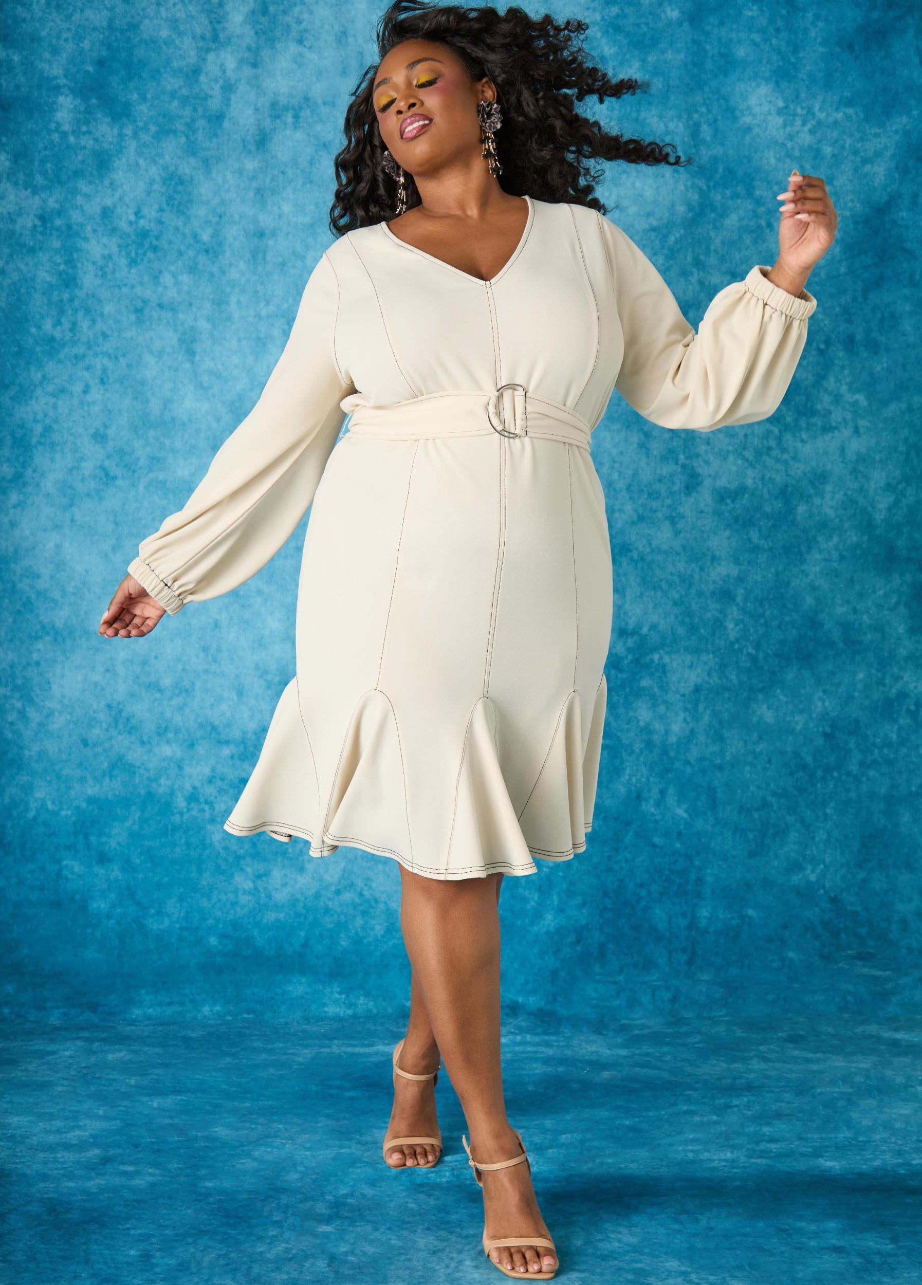 Seam Detailed Flounced Dress Product Image