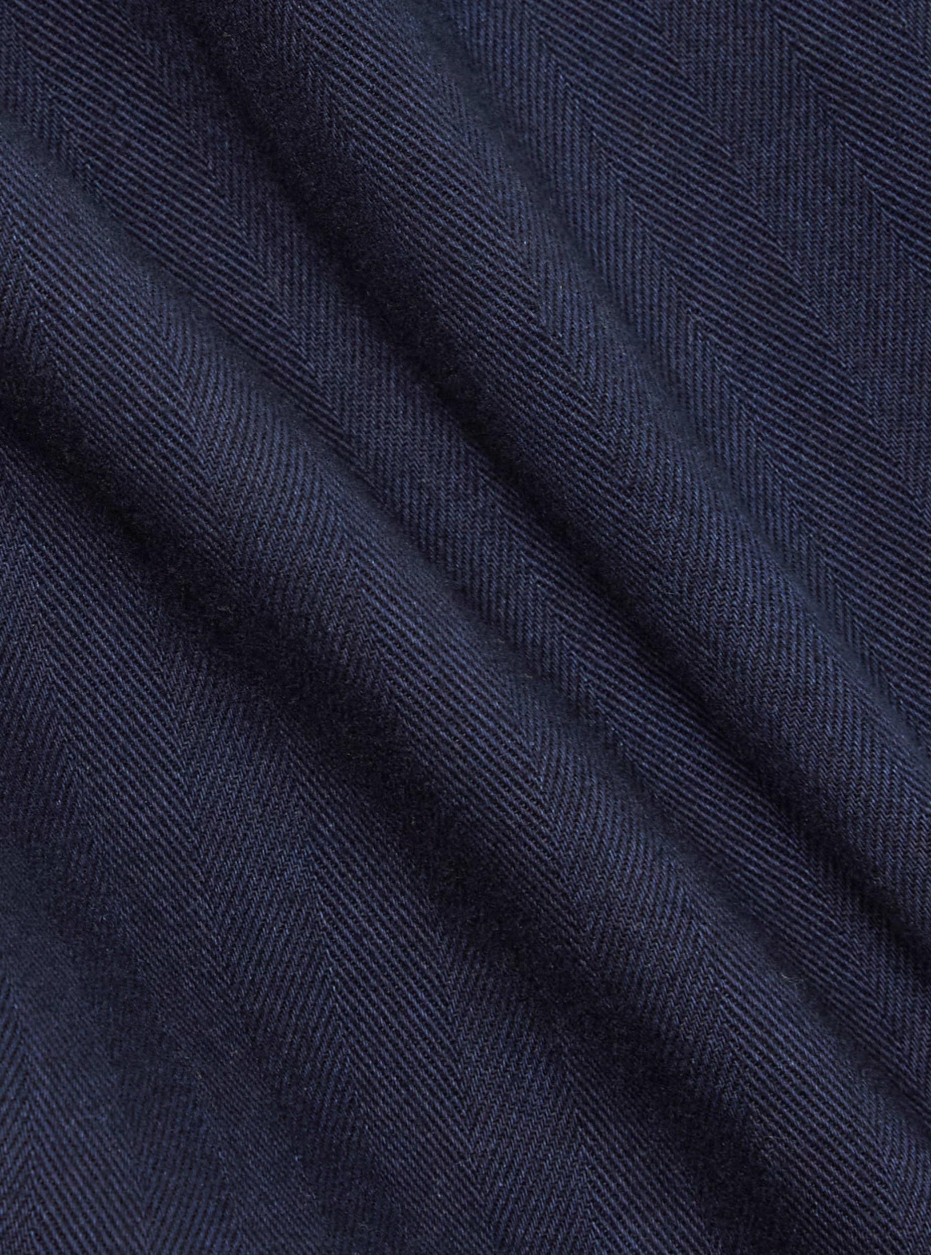 Indigo Herringbone Denim L/S Utility Shirt Product Image
