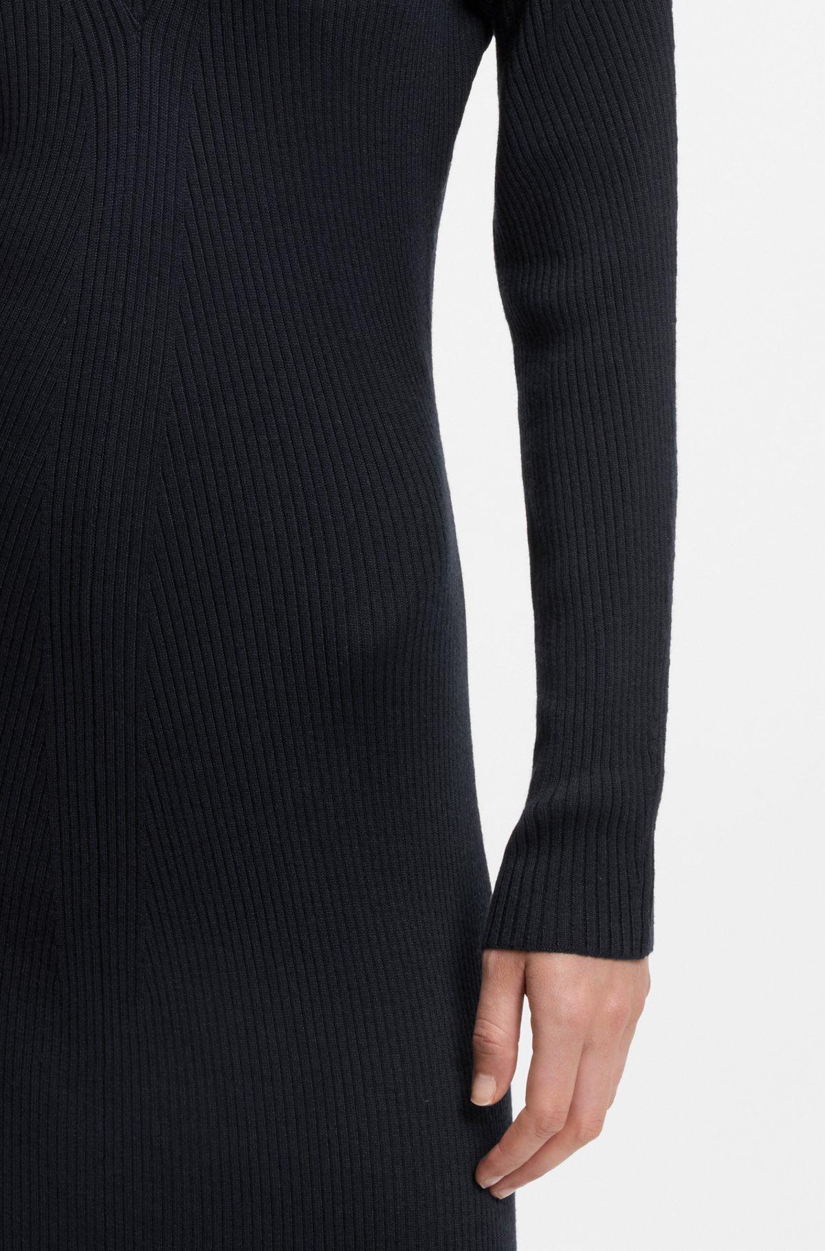 Rollneck sweater dress in virgin wool Product Image