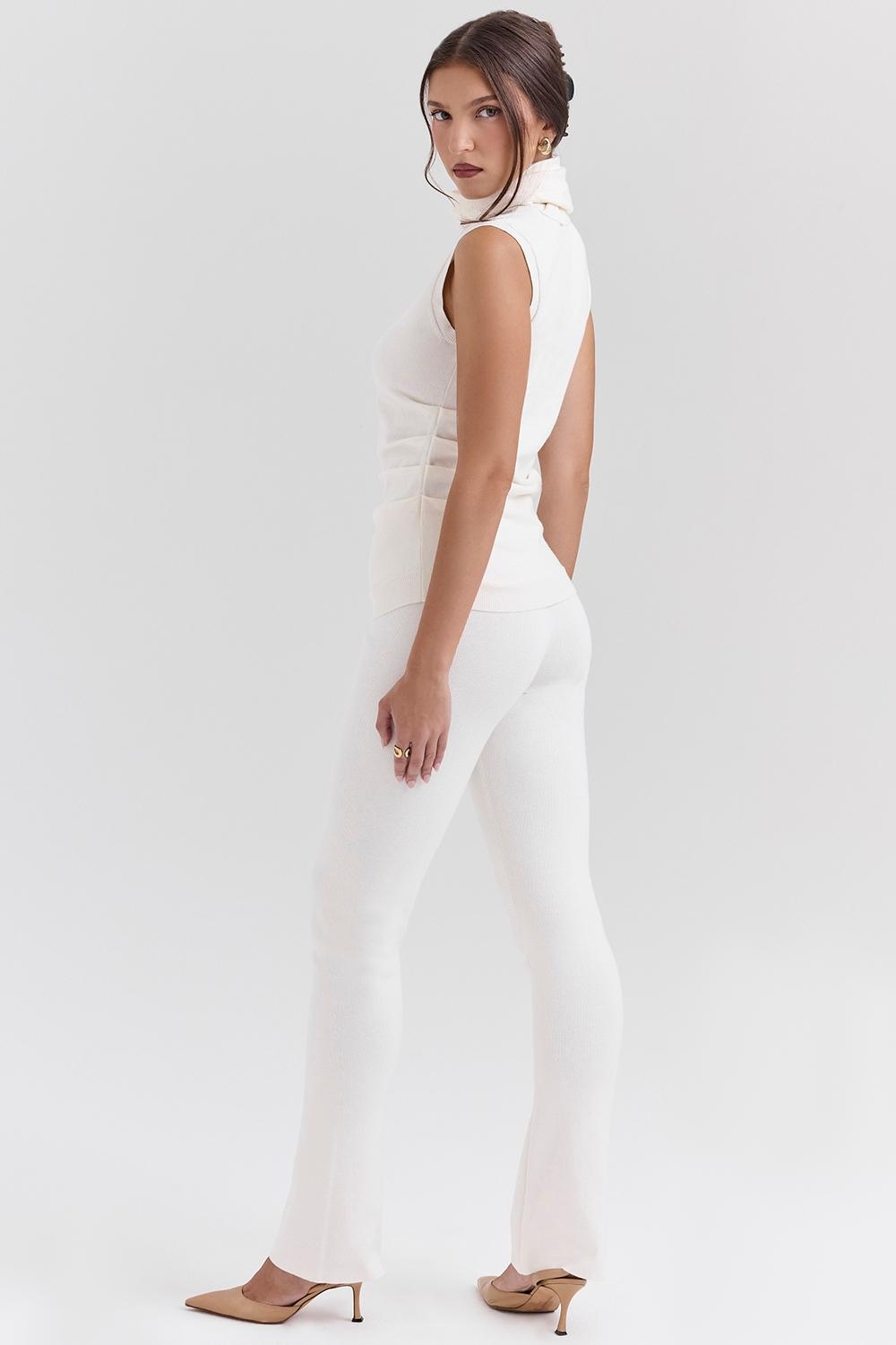 Wren  ivory cashmere slim cigarette pants Product Image