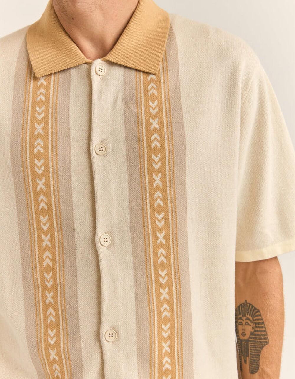 RHYTHM Loma Mens Button Up Shirt - NATURAL Product Image