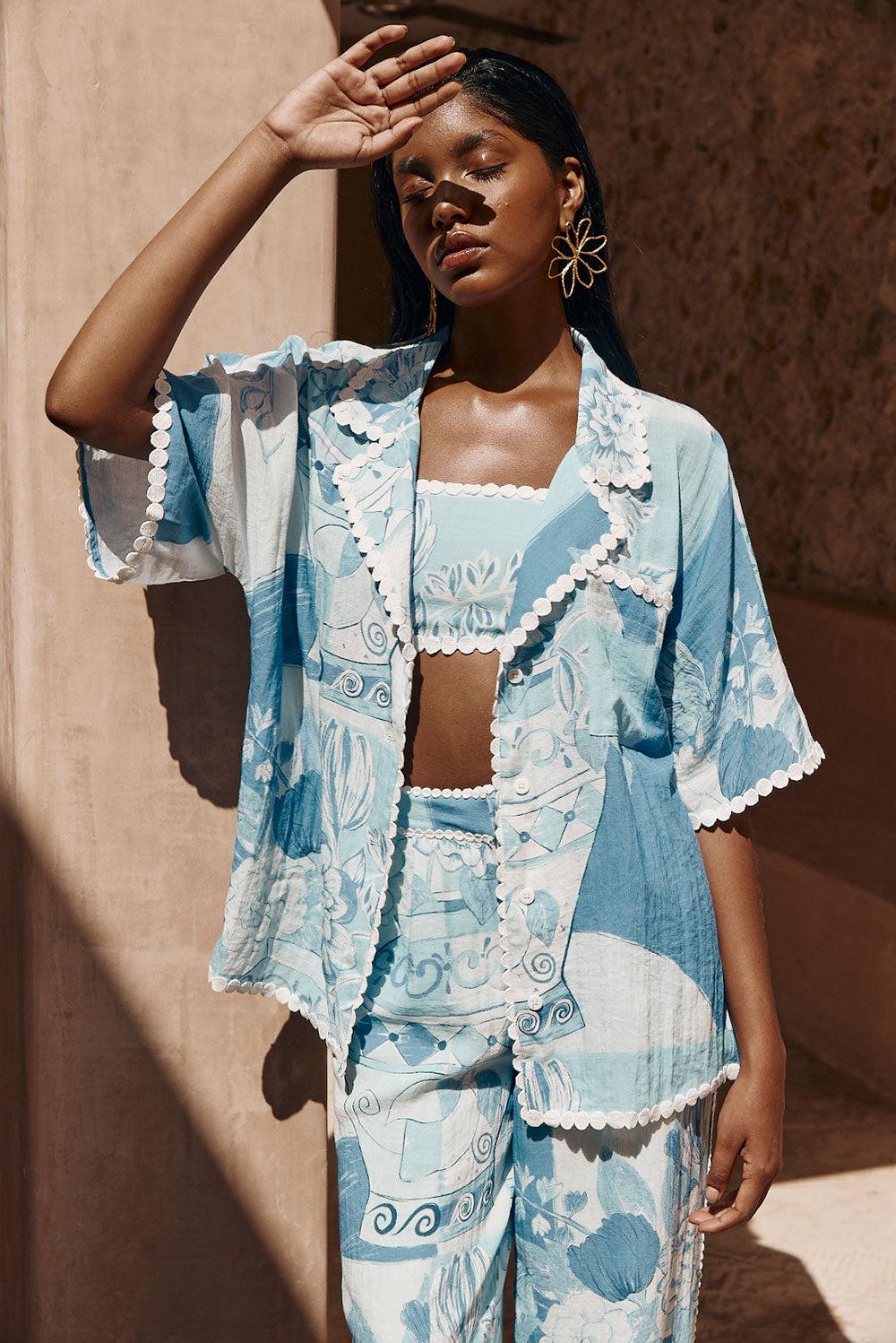 Kelia Top - Vaso Blu Product Image