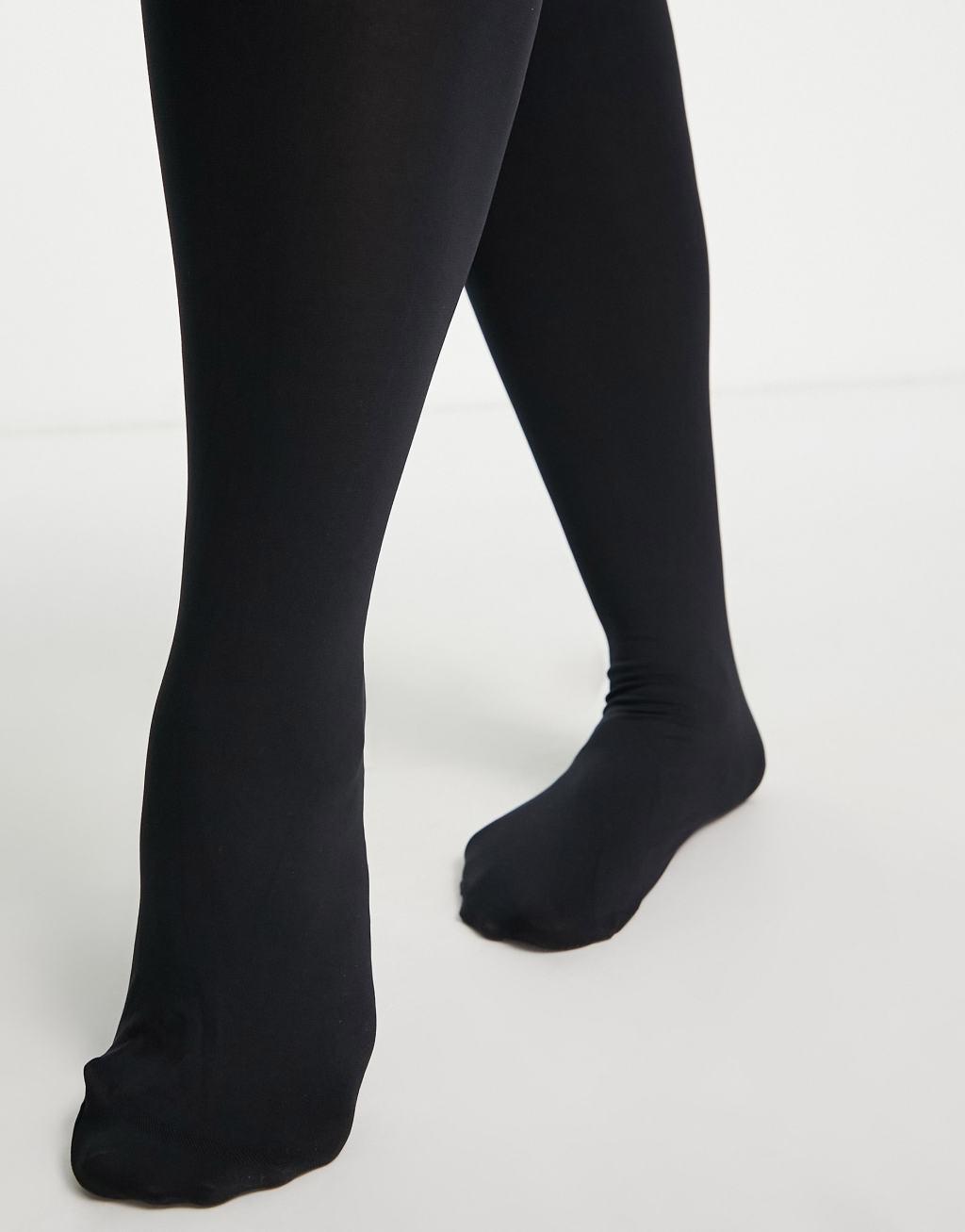 ASOS DESIGN Curve 90 denier super stretch improved fit tights Product Image