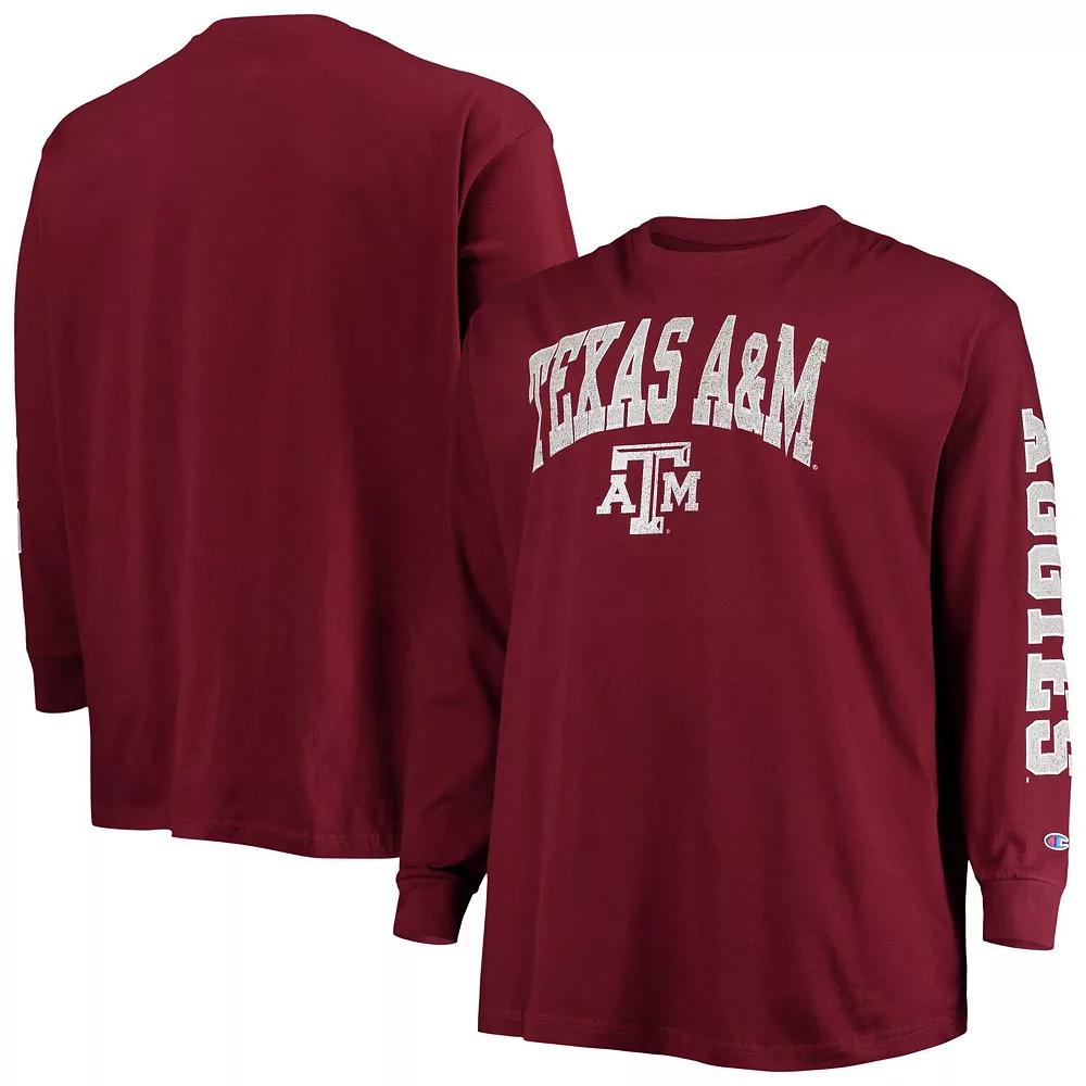 Men's Champion Maroon Texas A&M Aggies Big & Tall 2-Hit Long Sleeve T-Shirt,  Product Image