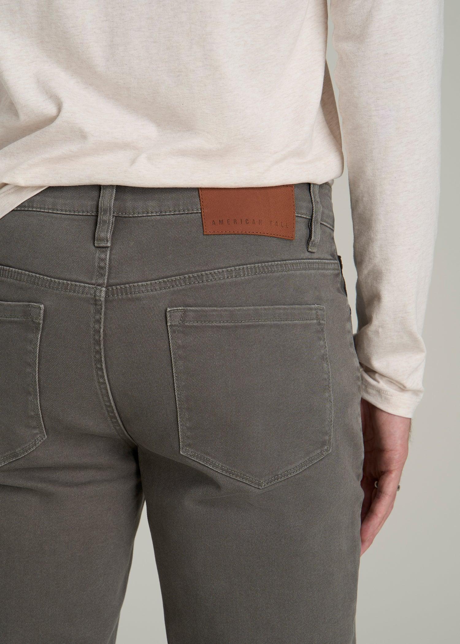 Carman Tapered Fit Colored Jeans for Tall Men in Sage Male Product Image