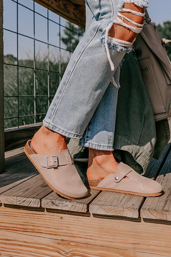 The Carolina Nubuck Clog In Warm Taupe Product Image