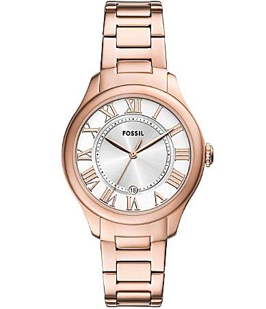Fossil Womens Gilmore Three-Hand Stainless Steel Bracelet Watch Product Image