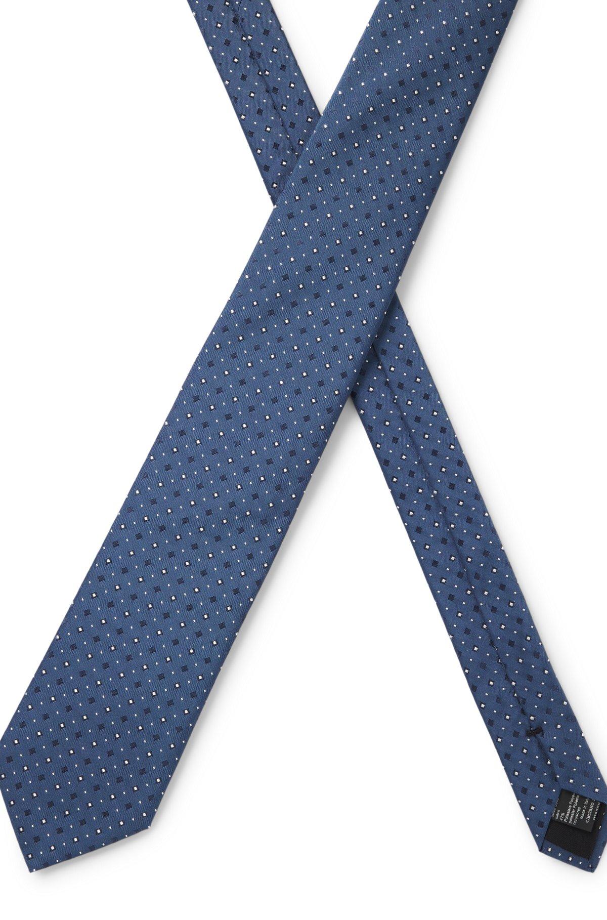 BOSS - Silk-blend tie with jacquard pattern - Light Blue Product Image
