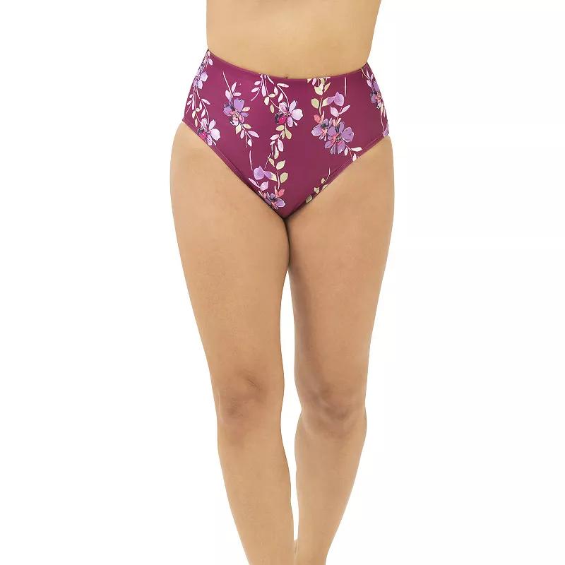 Women's Dolfin Aquashape Solid UPF 50+ High-Waist Brief Swim Bottoms,  Product Image