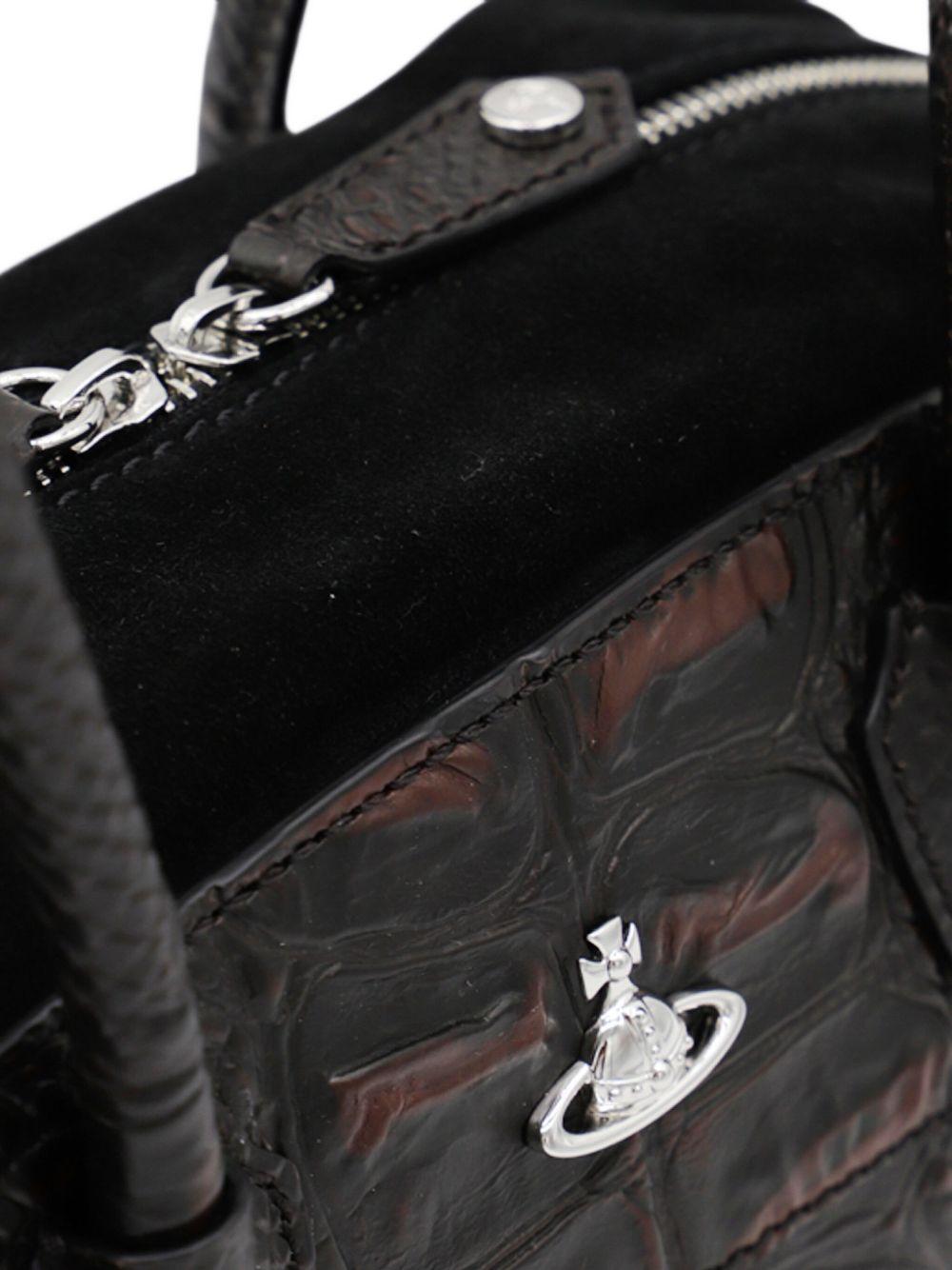 crocodile-embossed shoulder bag Product Image