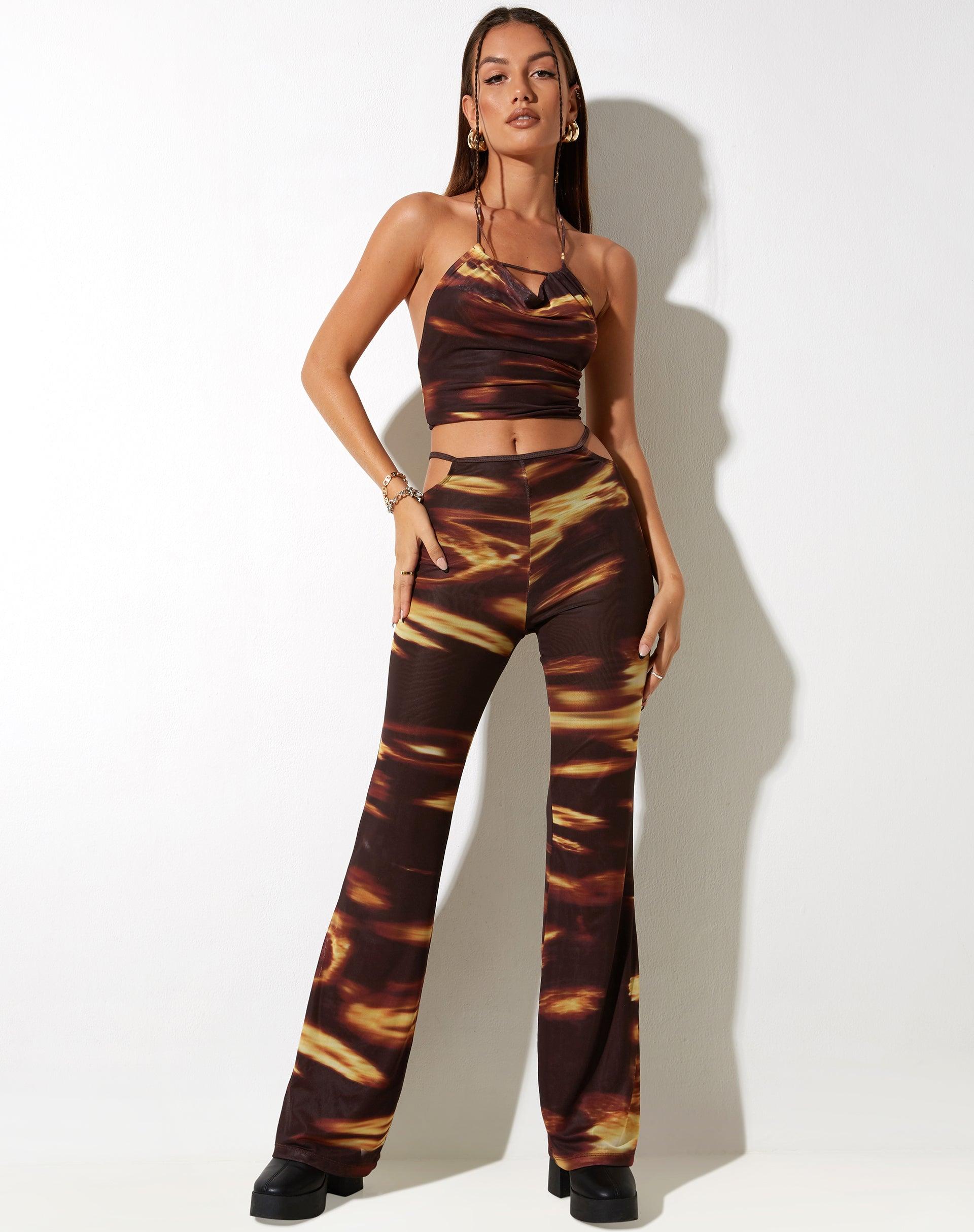 Salet Crop Top in Bleach Drip Product Image