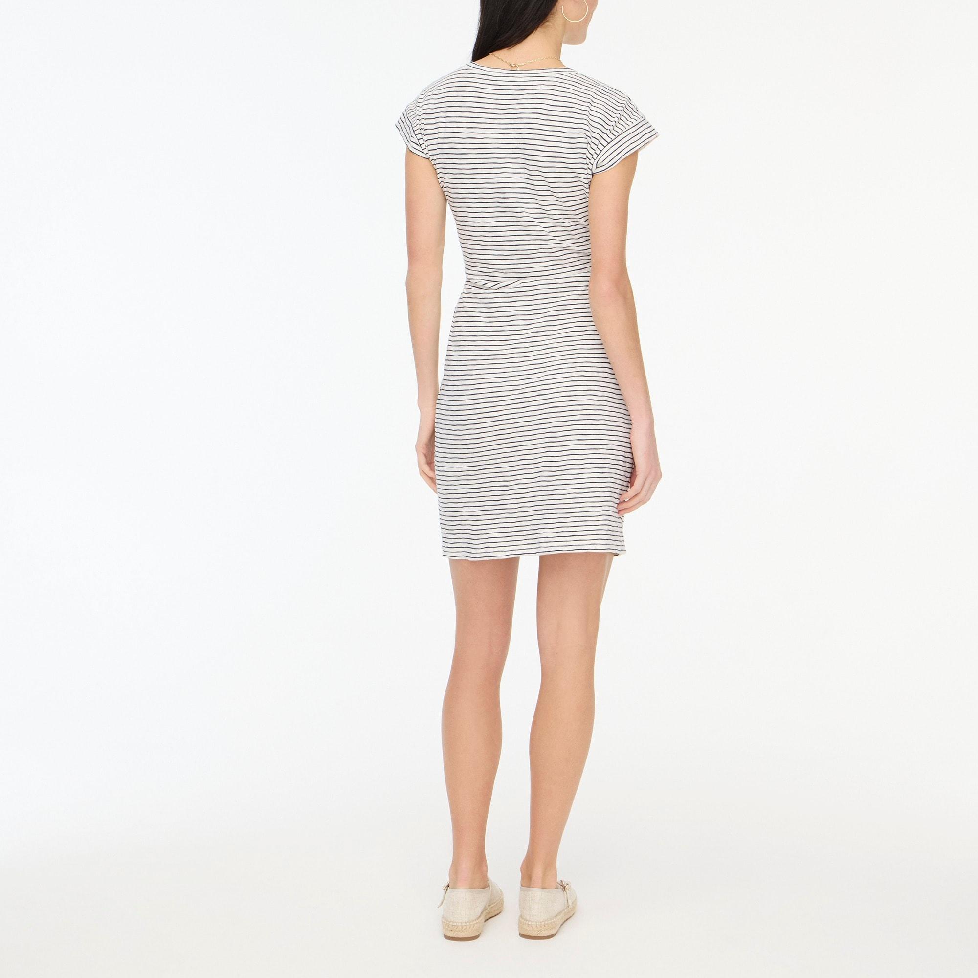 Striped tie-waist mini dress Product Image