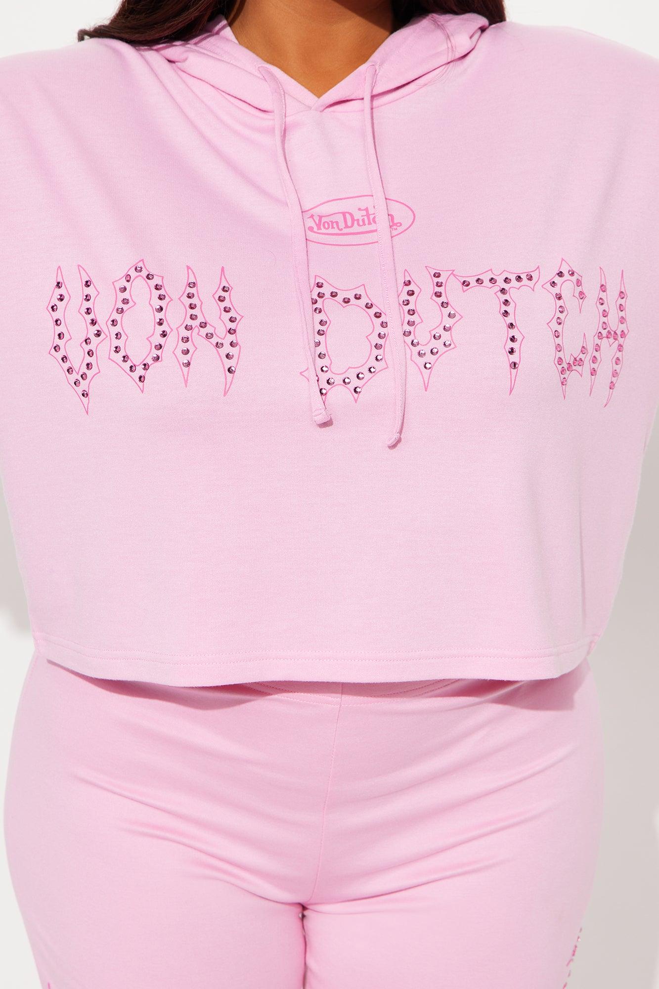 Von Dutch Fire Racer Layered Hoodie - Pink Product Image