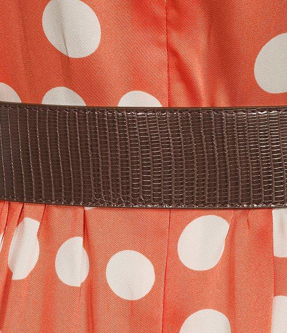 Donna Karan Halter Neck Polka Dot Print Belted Midi Dress Product Image