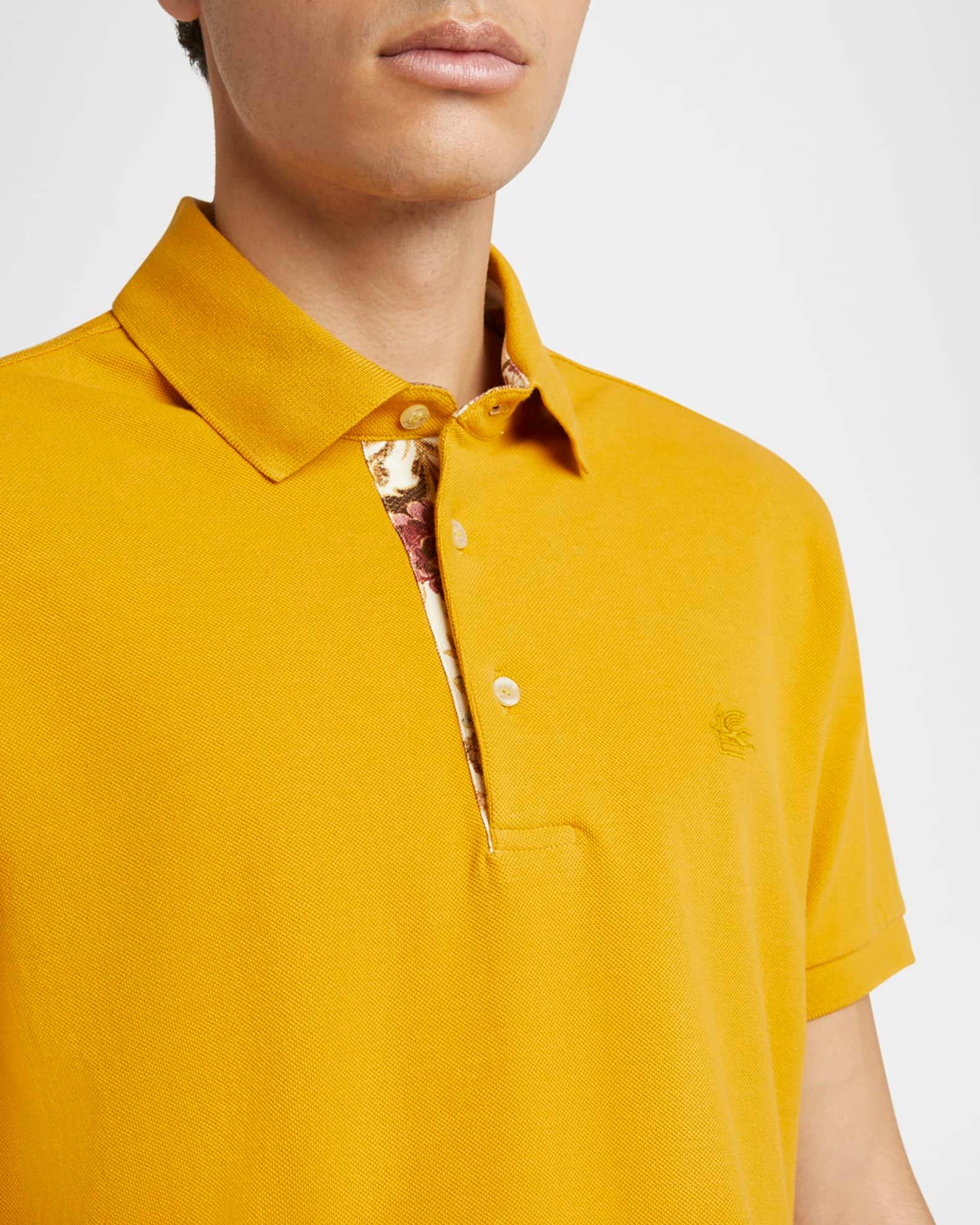 Men's Cotton Logo-Embroidered Polo Shirt Product Image