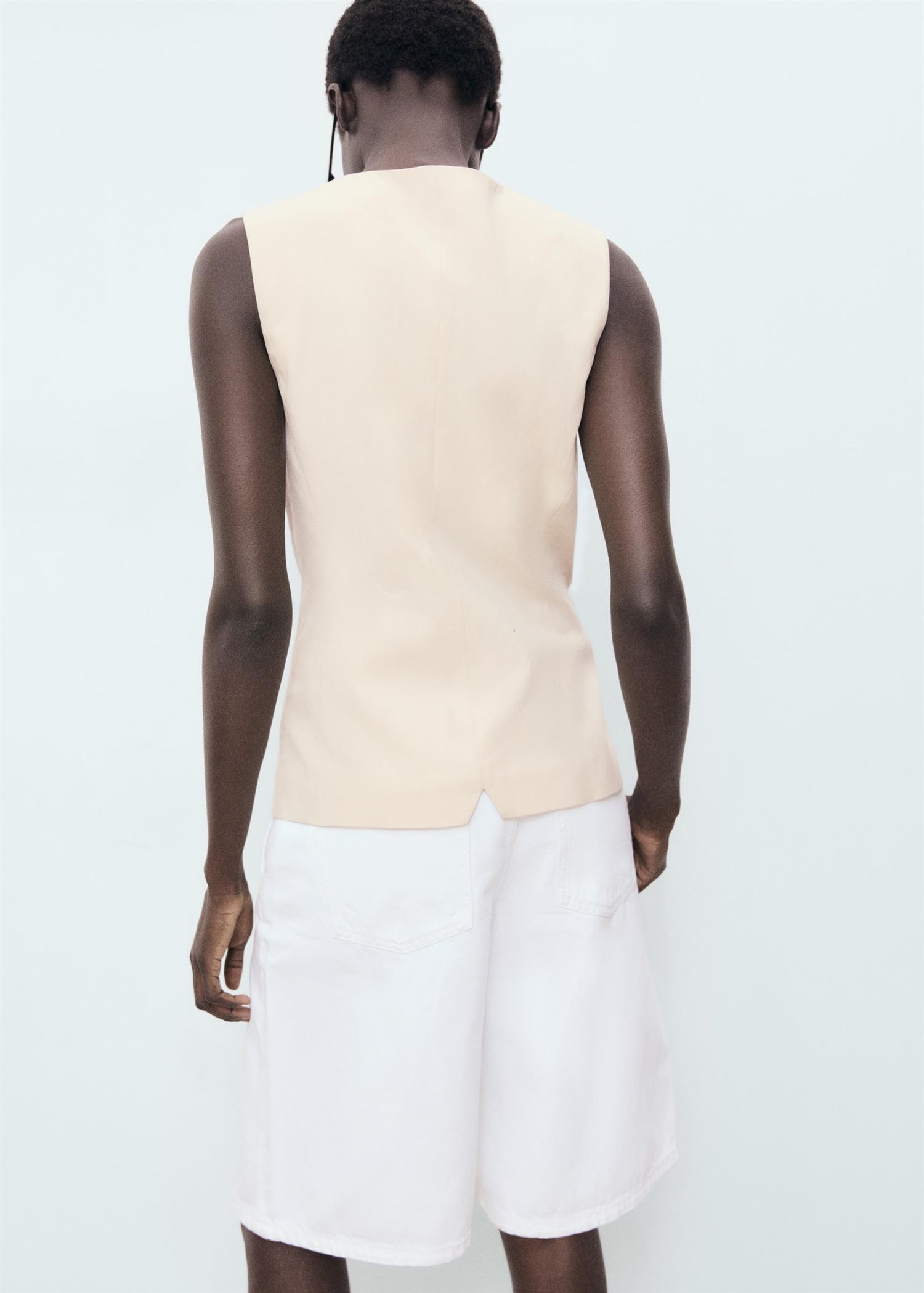 Suit waistcoat with buttons - Women | MANGO USA Product Image