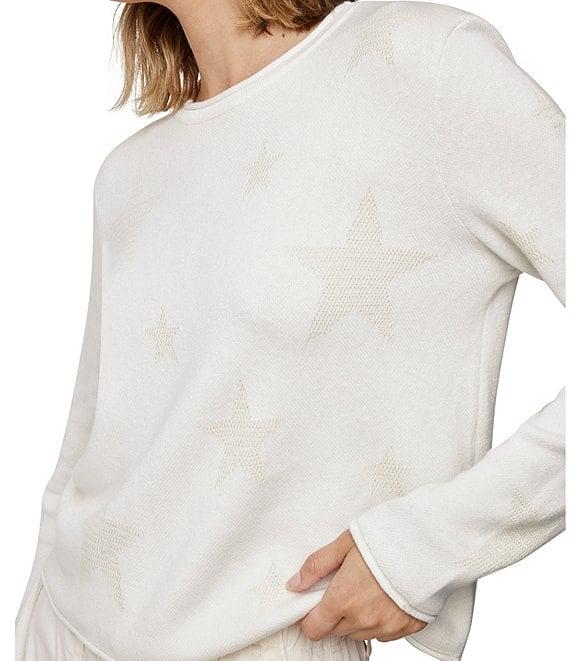 Splendid Stevie Knit Crew Neck Long Sleeve Star Sweater Product Image