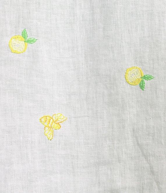 Lilly Pulitzer Sea View Linen Honeycomb Print Point Collar Long Sleeve Button Down Top Product Image