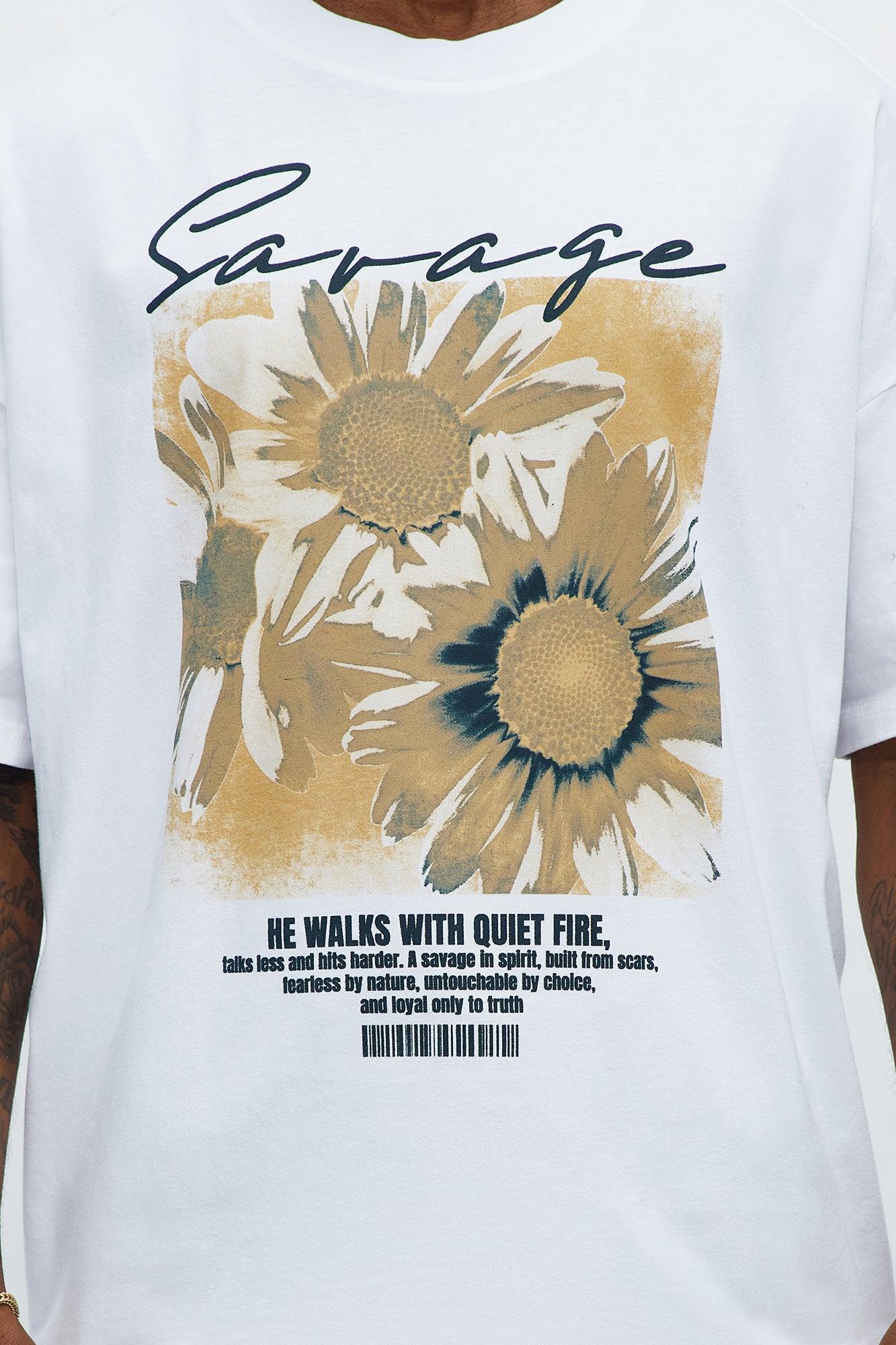 He Walks With Us Boxy Short Sleeve Tee - White Male Product Image