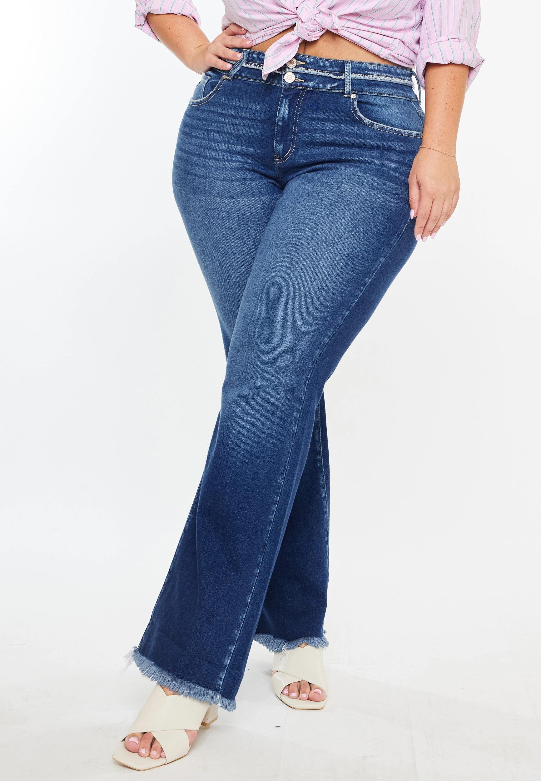 Kancan Plus Size Kancan Womens High Rise Curvy Double Button Bootcut Jeans - Maurices Product Image