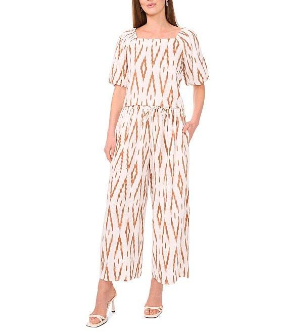 Vince Camuto Coordinating Tie Front Wide Leg Pull-On Pants Product Image
