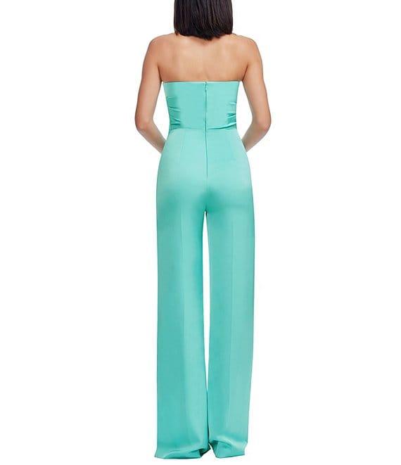 Dress the Population Shawn Strapless Ruffle Front Slit Jumpsuit Product Image