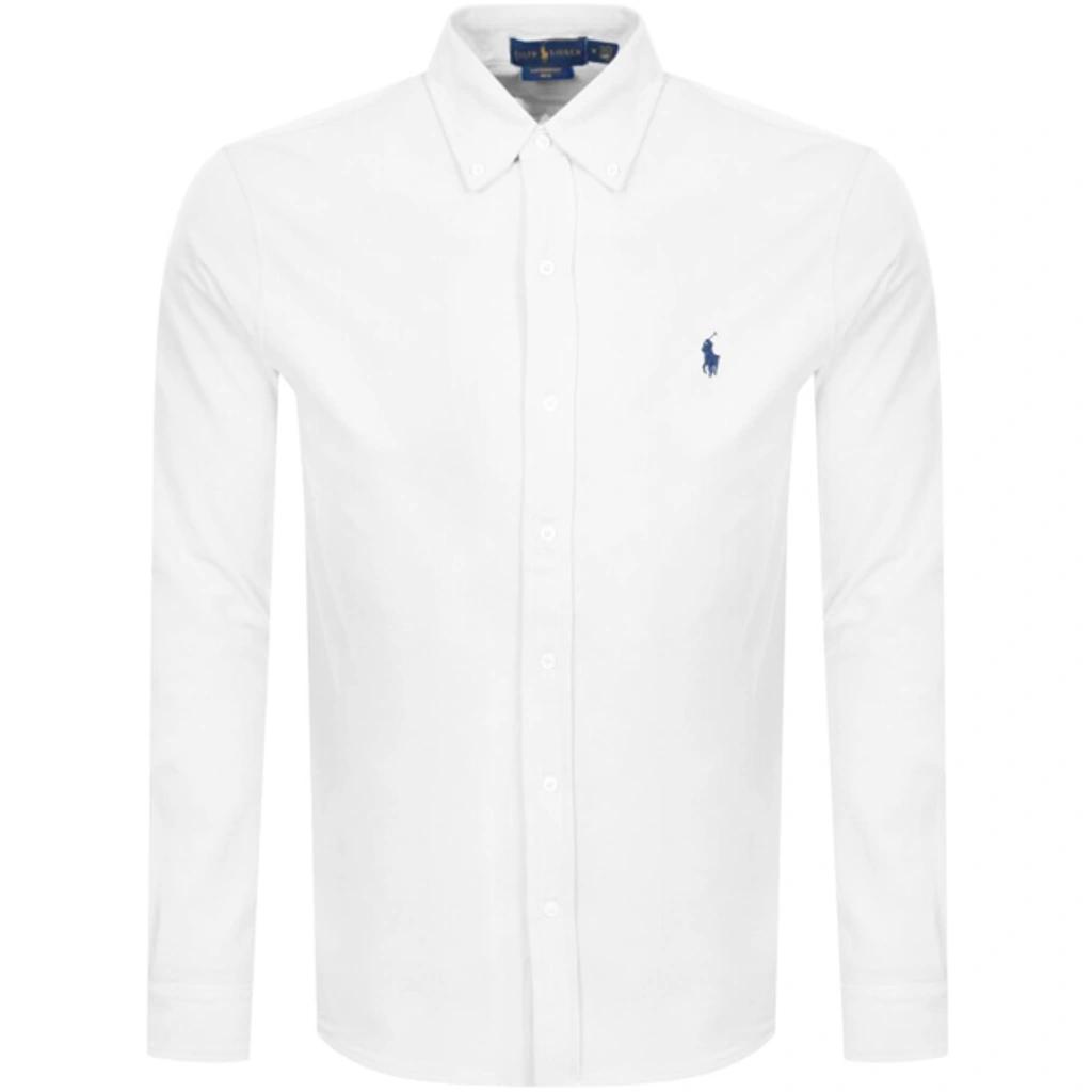 POLO RALPH LAUREN Long Sleeve Sport Shirt Clothing In White Product Image