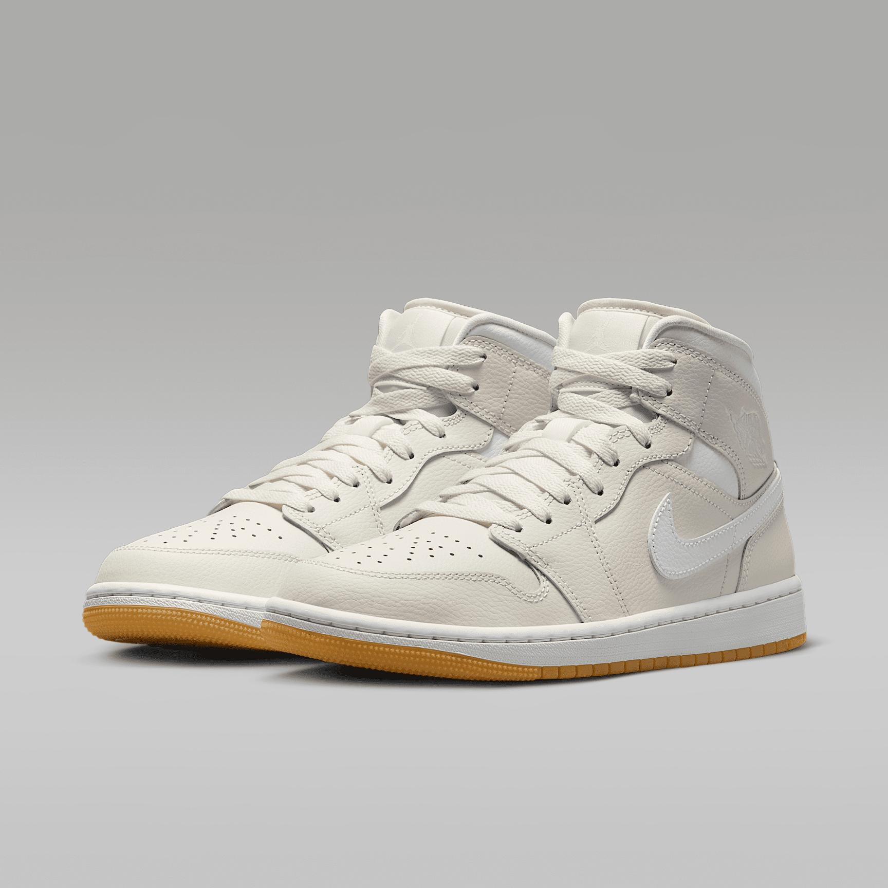 Jordan Womens Jordan AJ 1 Mid - Womens Basketball Shoes Sail/Pink Product Image